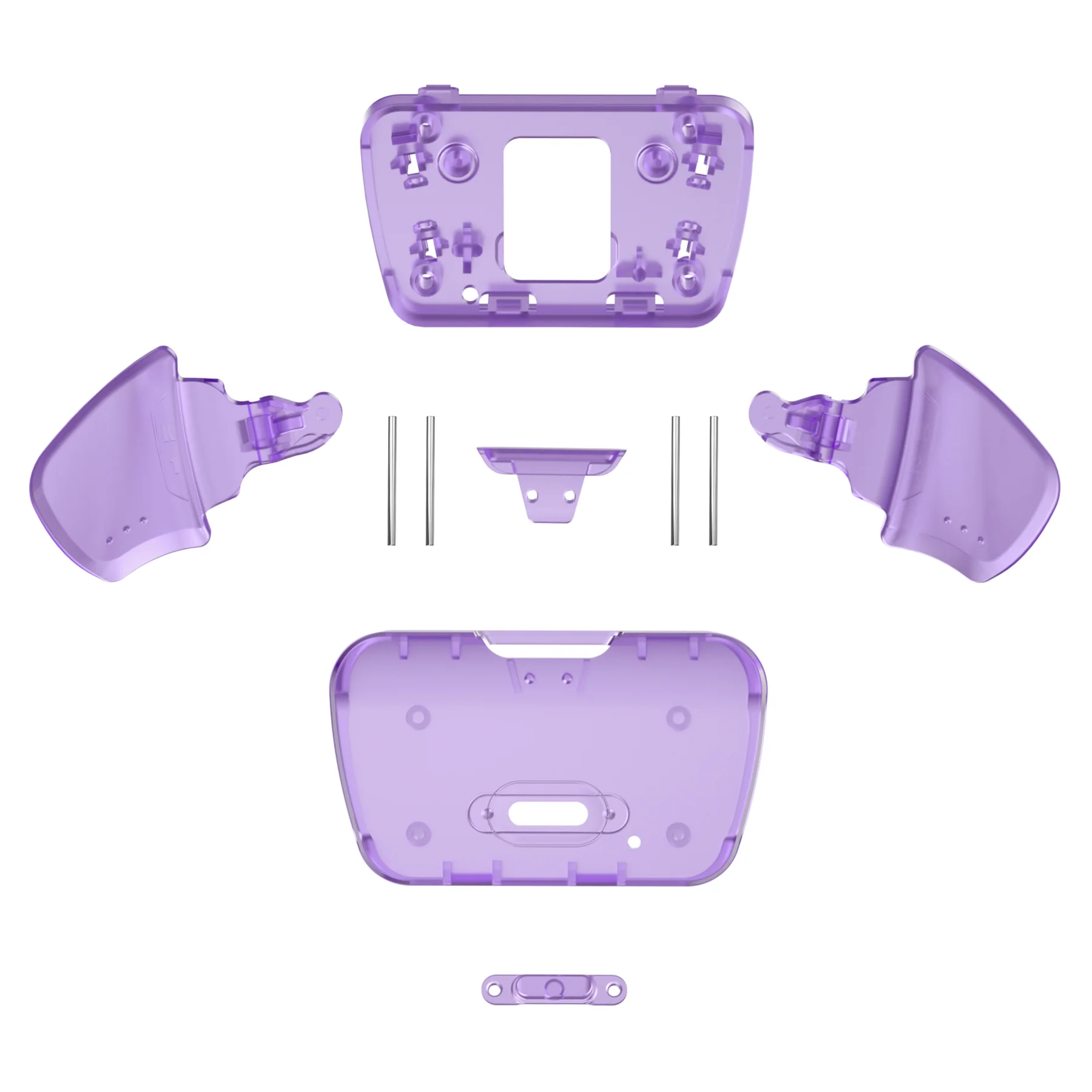eXtremeRate Replacement Redesigned K1 K2 Back Buttons for eXtremerate RISE Remap Kit, Compatible with PS5 Controller - Clear Atomic Purple - Image 2