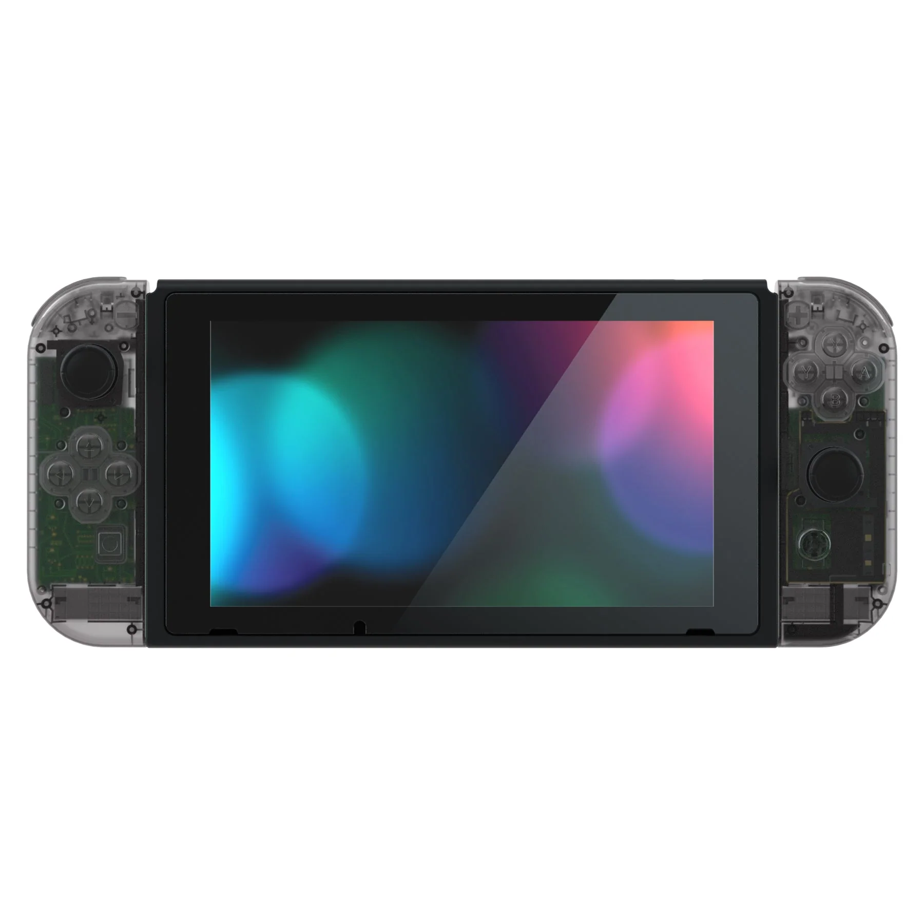 eXtremeRate Replacement Full Set Shells with Buttons for Nintendo Switch - Clear Black - Image 5