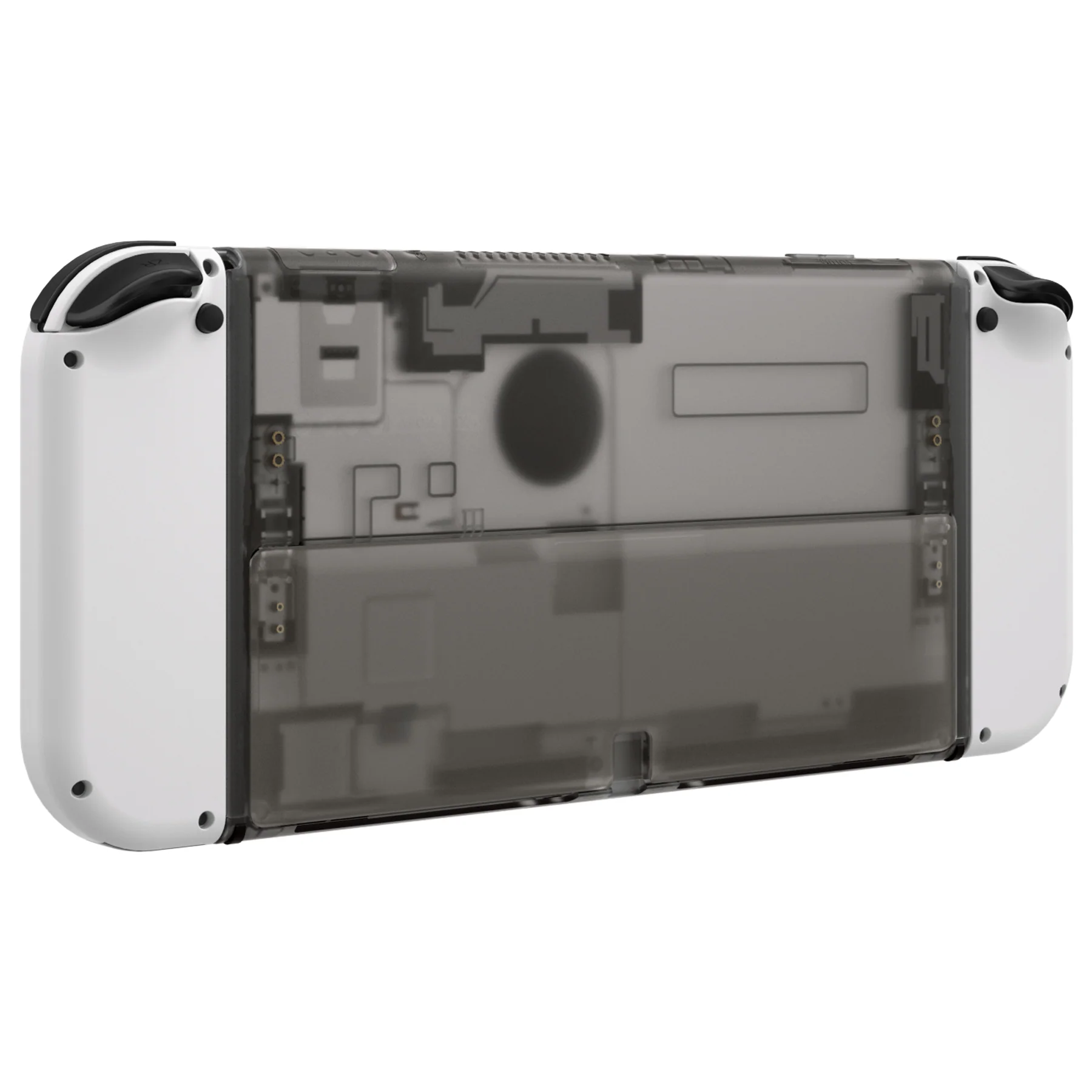 eXtremeRate Replacement Back Plate with Kickstand for Nintendo Switch OLED - Clear Black - Image 6