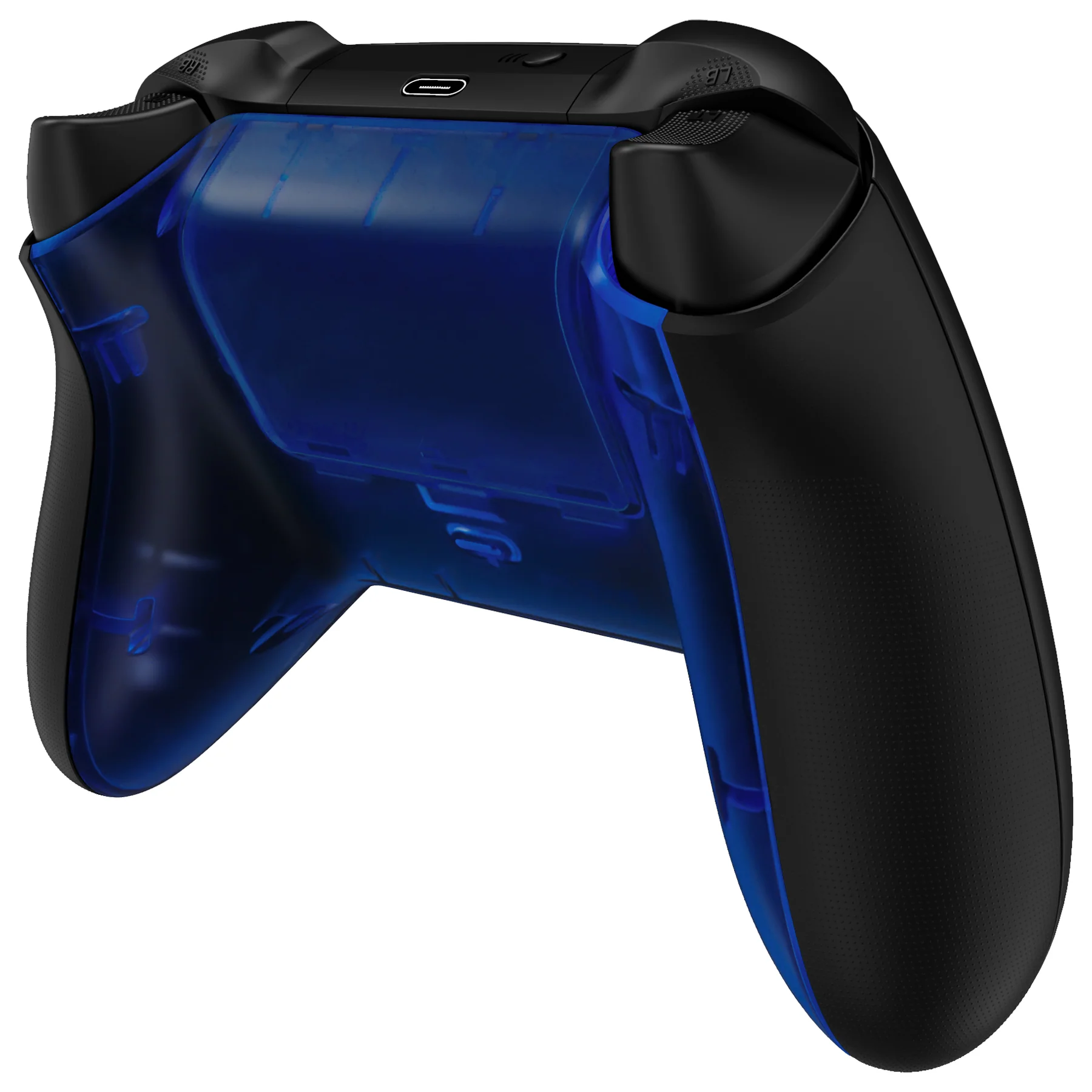 eXtremeRate Replacement Bottom Shell with Battery Cover for Xbox Series X & S Controller - Clear Blue - Image 6