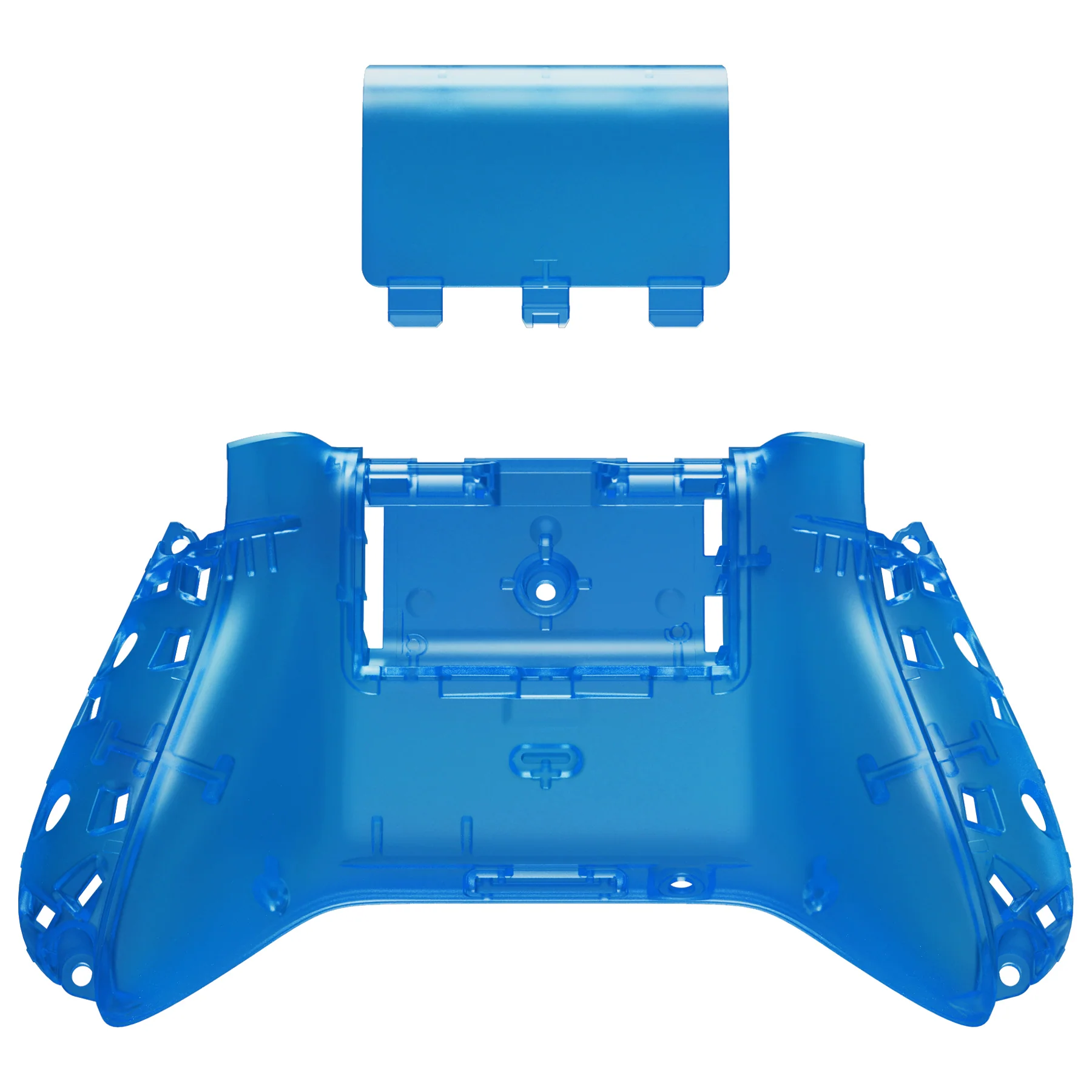 eXtremeRate Replacement Bottom Shell with Battery Cover for Xbox Series X & S Controller - Clear Blue - Image 8