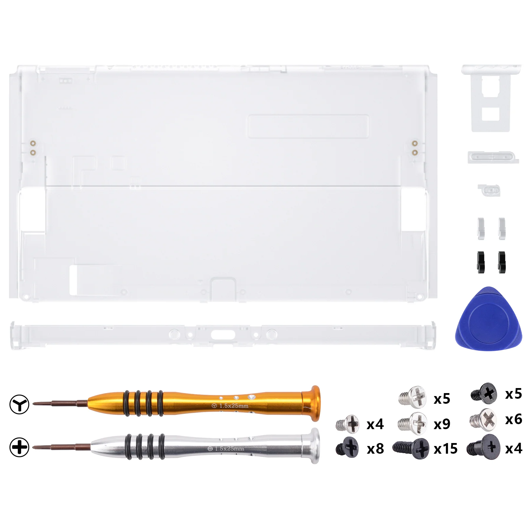 eXtremeRate Replacement Back Plate for Nintendo Switch OLED Console - Clear - Image 3