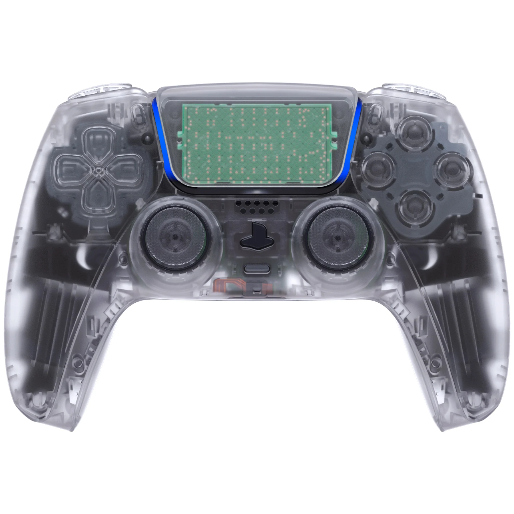 eXtremeRate Replacement Full Set Shells with Buttons Compatible with PS5 Controller BDM-030/040/050 - Clear - Image 2