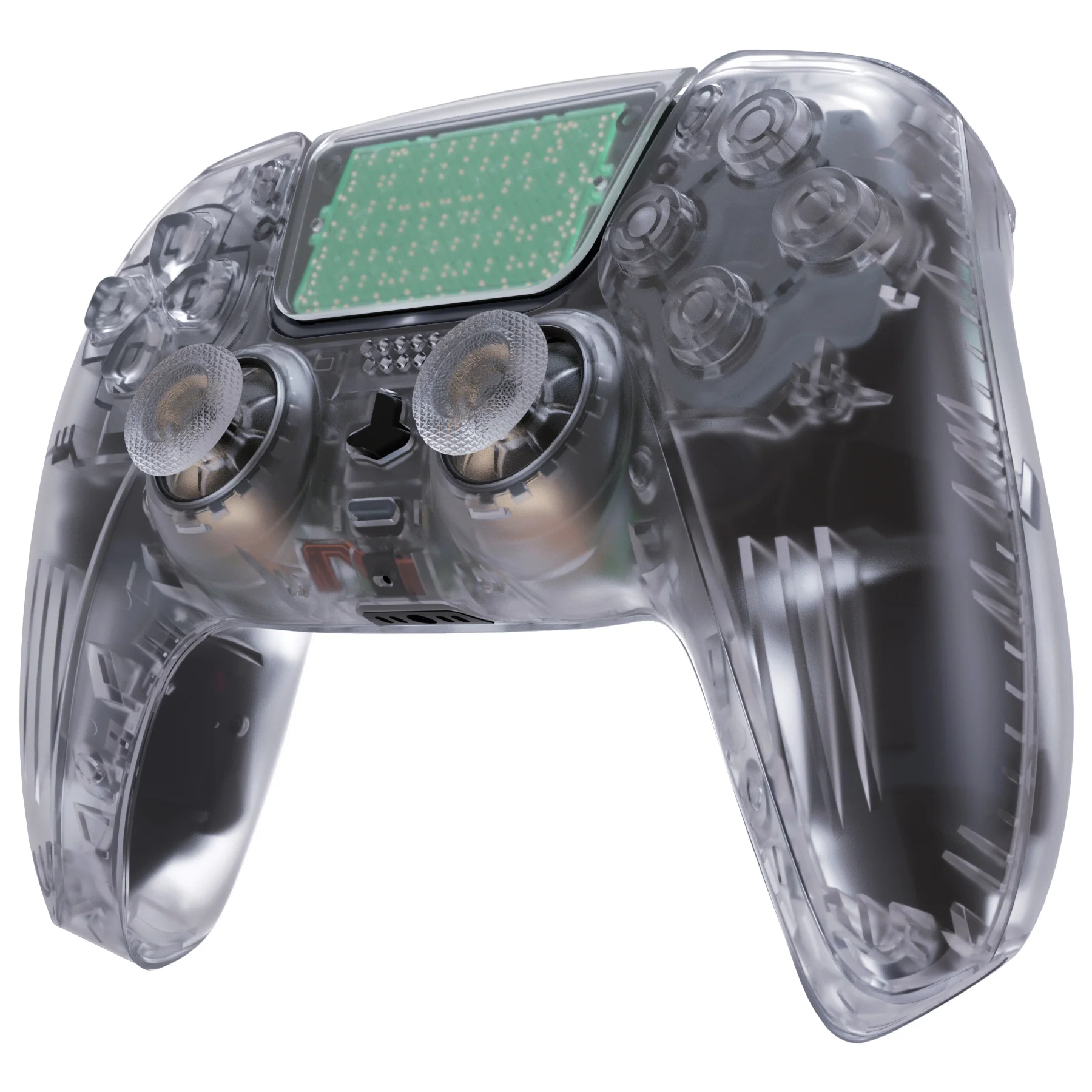 eXtremeRate Replacement Full Set Shells with Buttons Compatible with PS5 Controller BDM-030/040/050 - Clear - Image 4