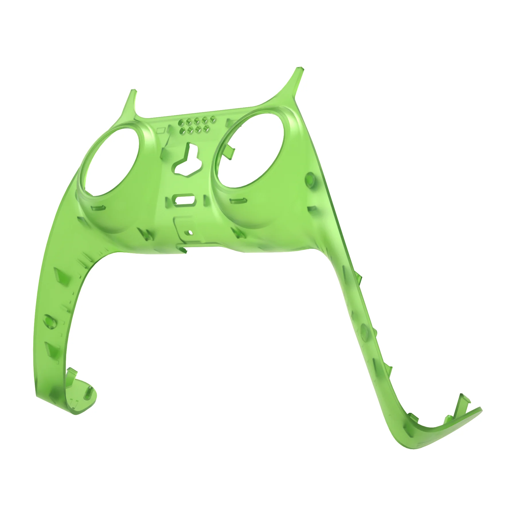 eXtremeRate Replacement Decorative Trim Shell with Accent Rings Compatible with PS5 Controller BDM-010/020/030/040/050 - Clear Green - Image 8