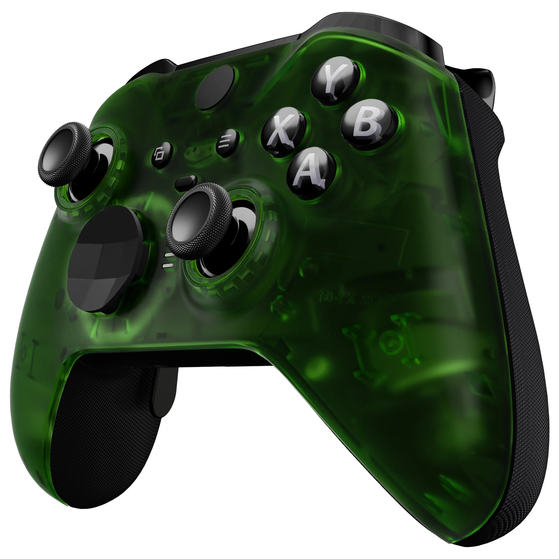 eXtremeRate Replacement Front Housing Shell Case with Accent Rings for Xbox One Elite Series 2 & Elite 2 Core Controller (Model 1797) - Clear Green - Image 5