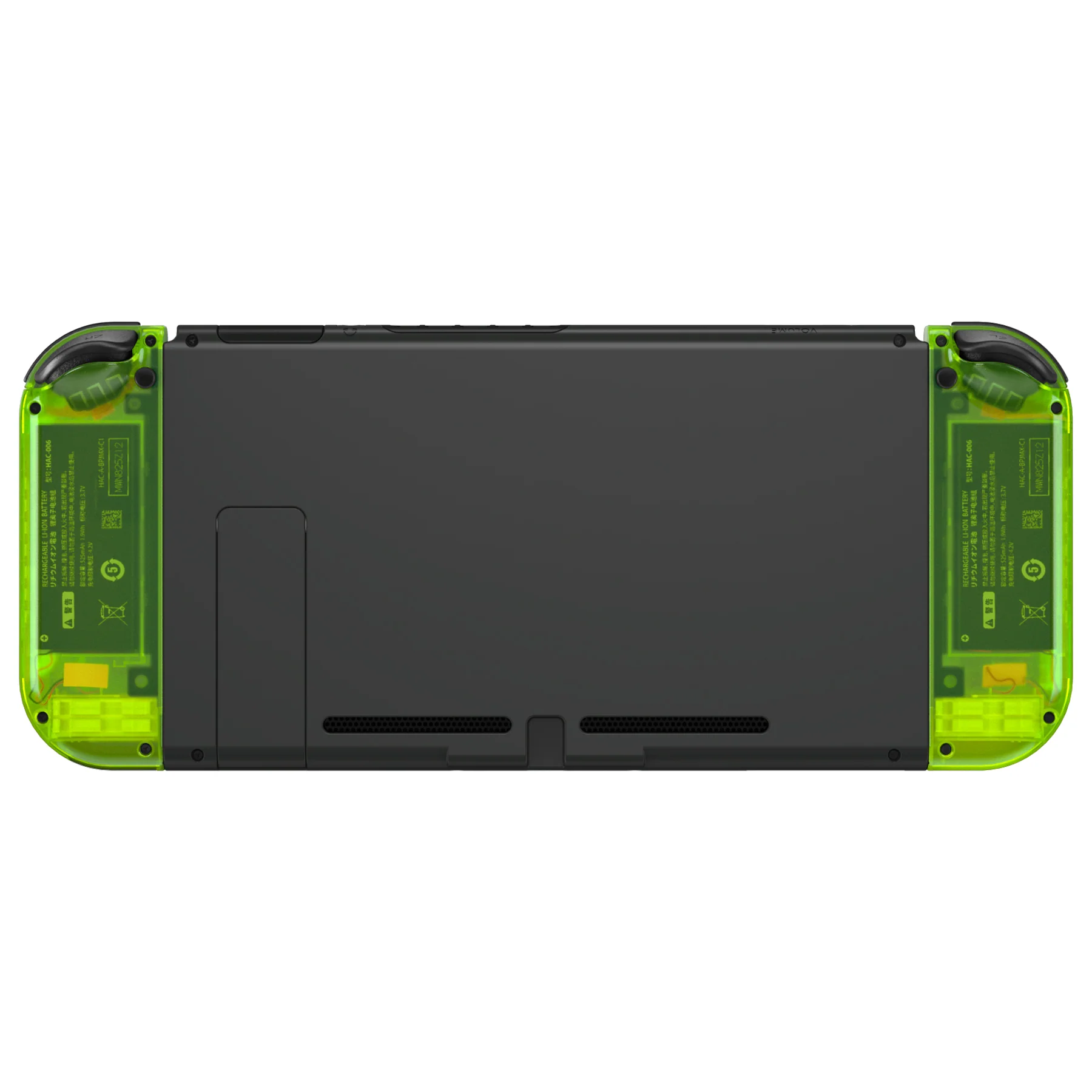eXtremeRate Dpad Version Replacement Full Set Shell Case with Buttons for Joycon of NS Switch - Clear Lime Green - Image 8