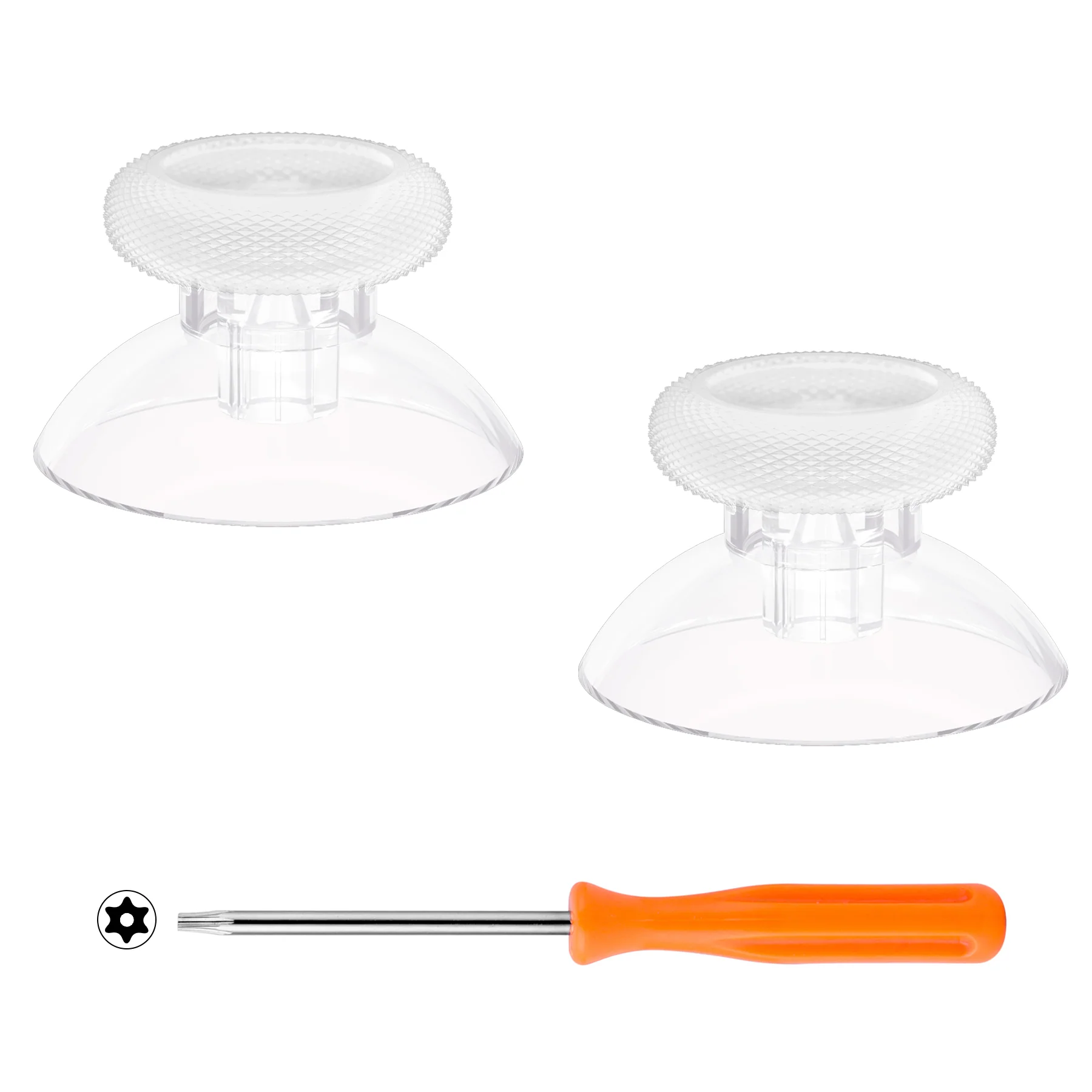 eXtremeRate Replacement Thumbsticks for Xbox Series X/S Controller & Xbox One X/S Controller & Xbox One Standard Controller & Xbox One Elite Controller - Clear