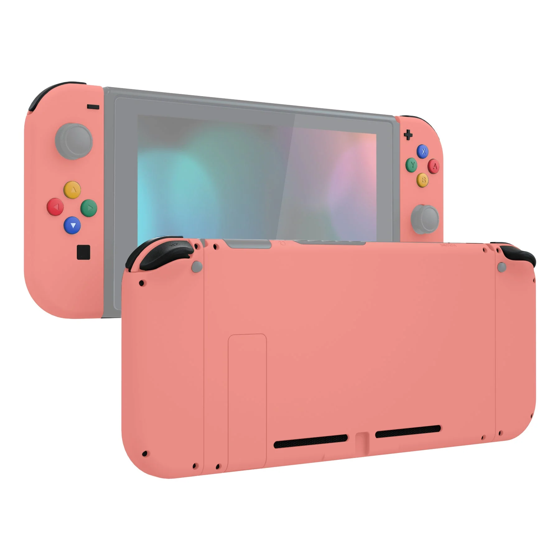 eXtremeRate Replacement Full Set Shells with Buttons for Nintendo Switch - Coral - Image 5