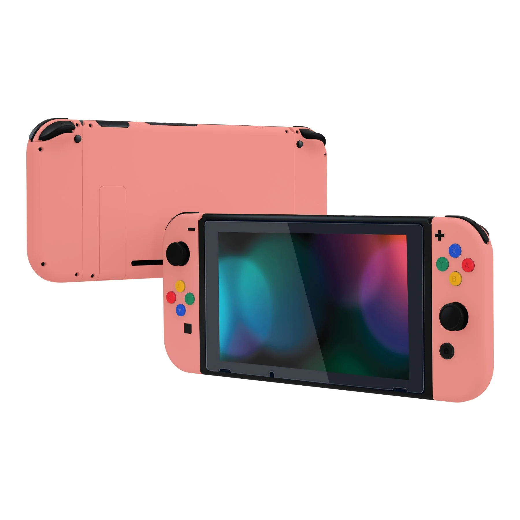 eXtremeRate Replacement Full Set Shells with Buttons for Nintendo Switch - Coral - Image 6