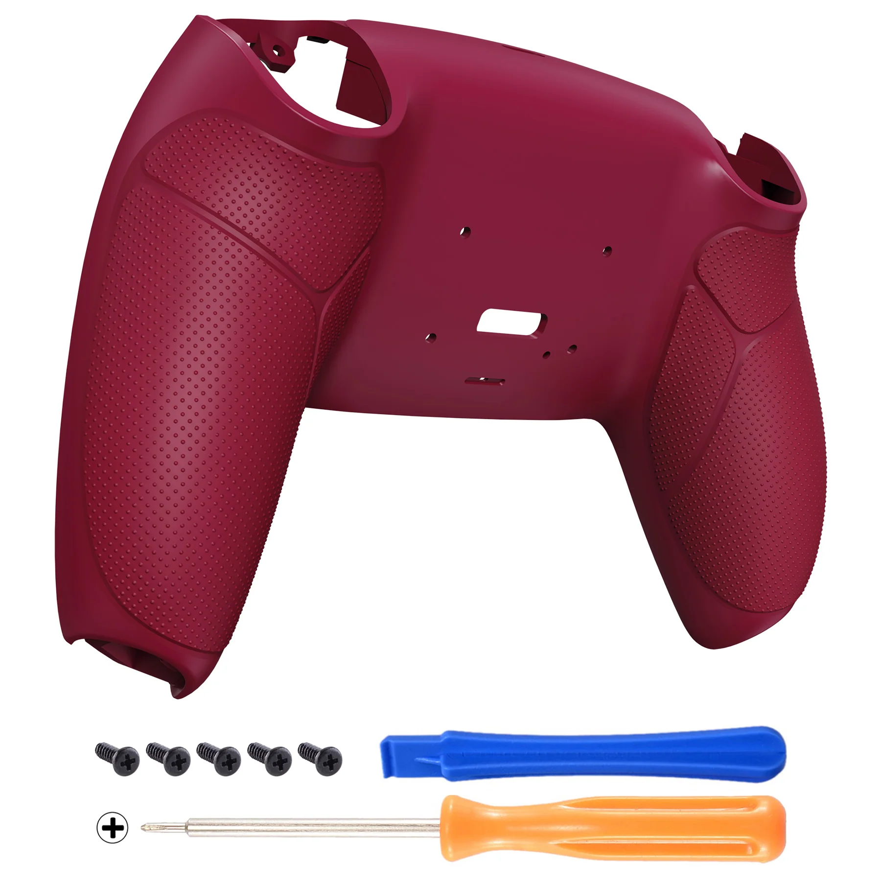 eXtremeRate Performance Grip Redesigned Back Shell for eXtremeRate RISE Remap Kit, Compatible with PS5 Controller - Rubberized Cosmic Red