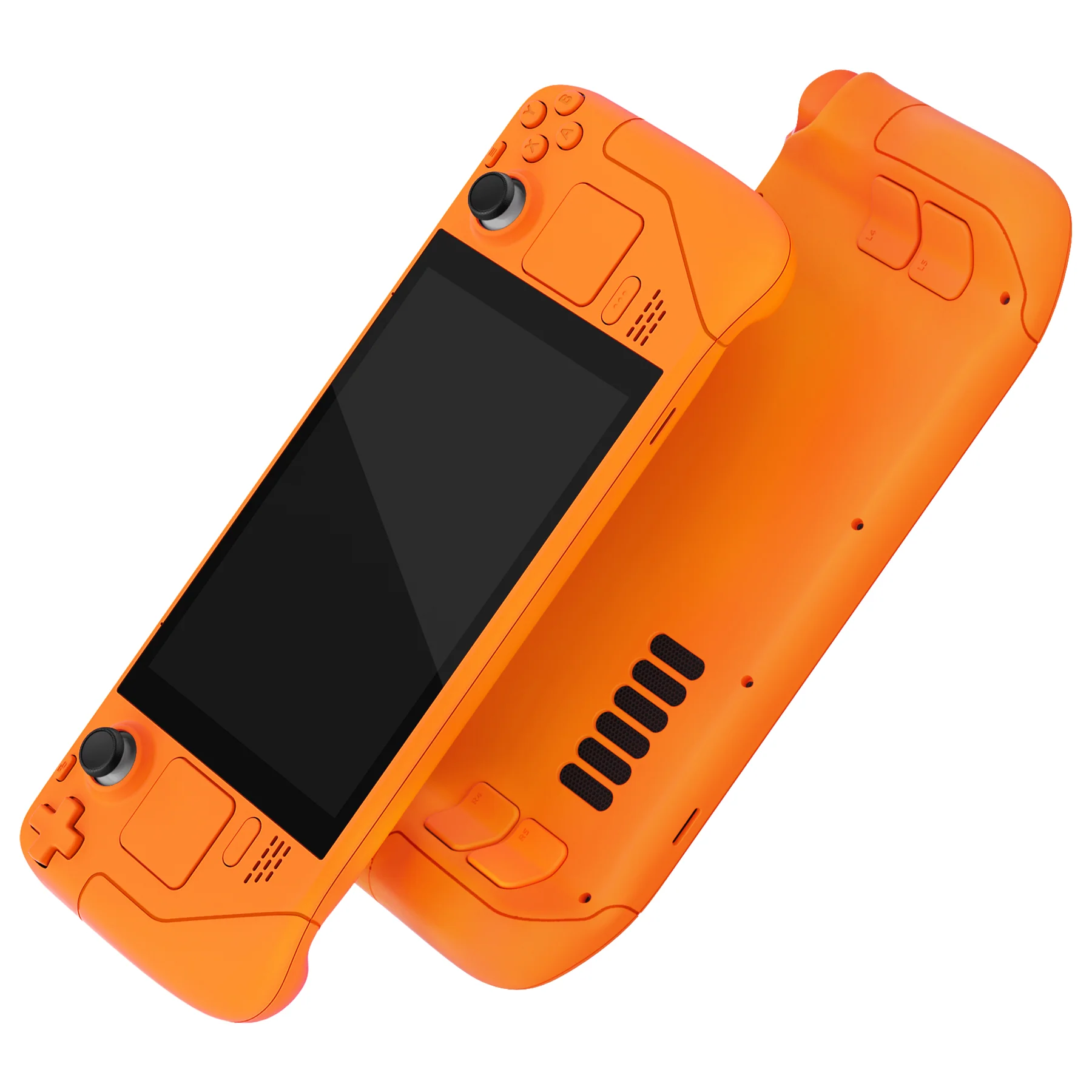 eXtremeRate Custom Full Set Shell with Buttons for Steam Deck LCD - Royal Orange - Image 2
