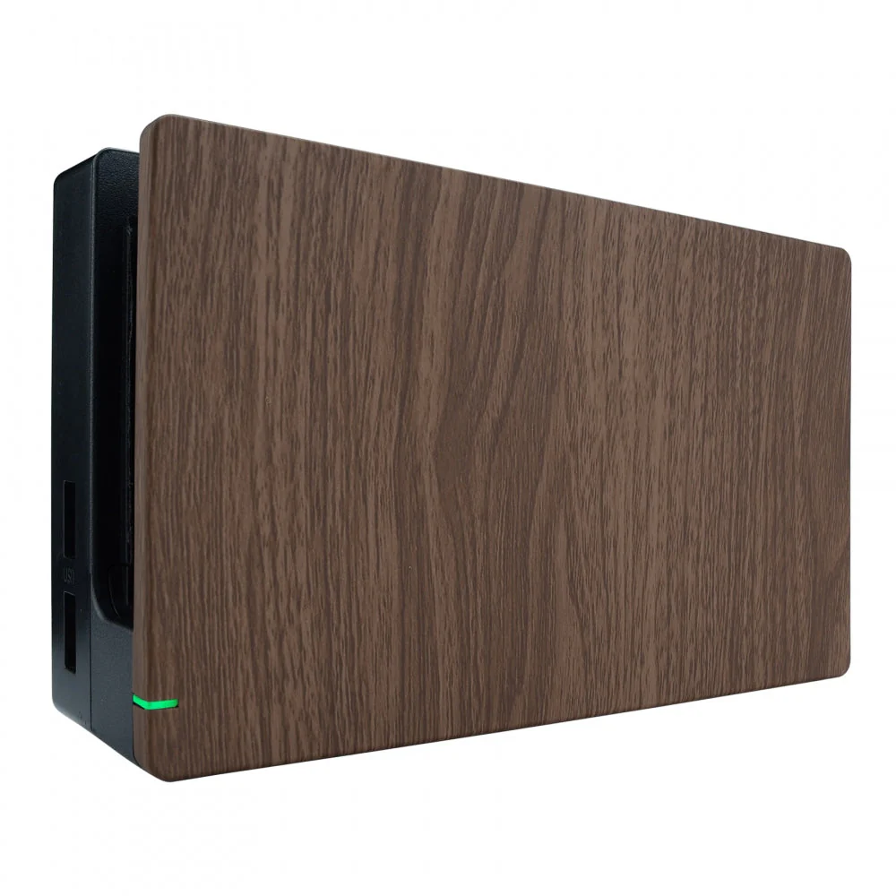 eXtremeRate Custom Replacement Faceplate for Nintendo Switch Charging Dock - Wood Grain