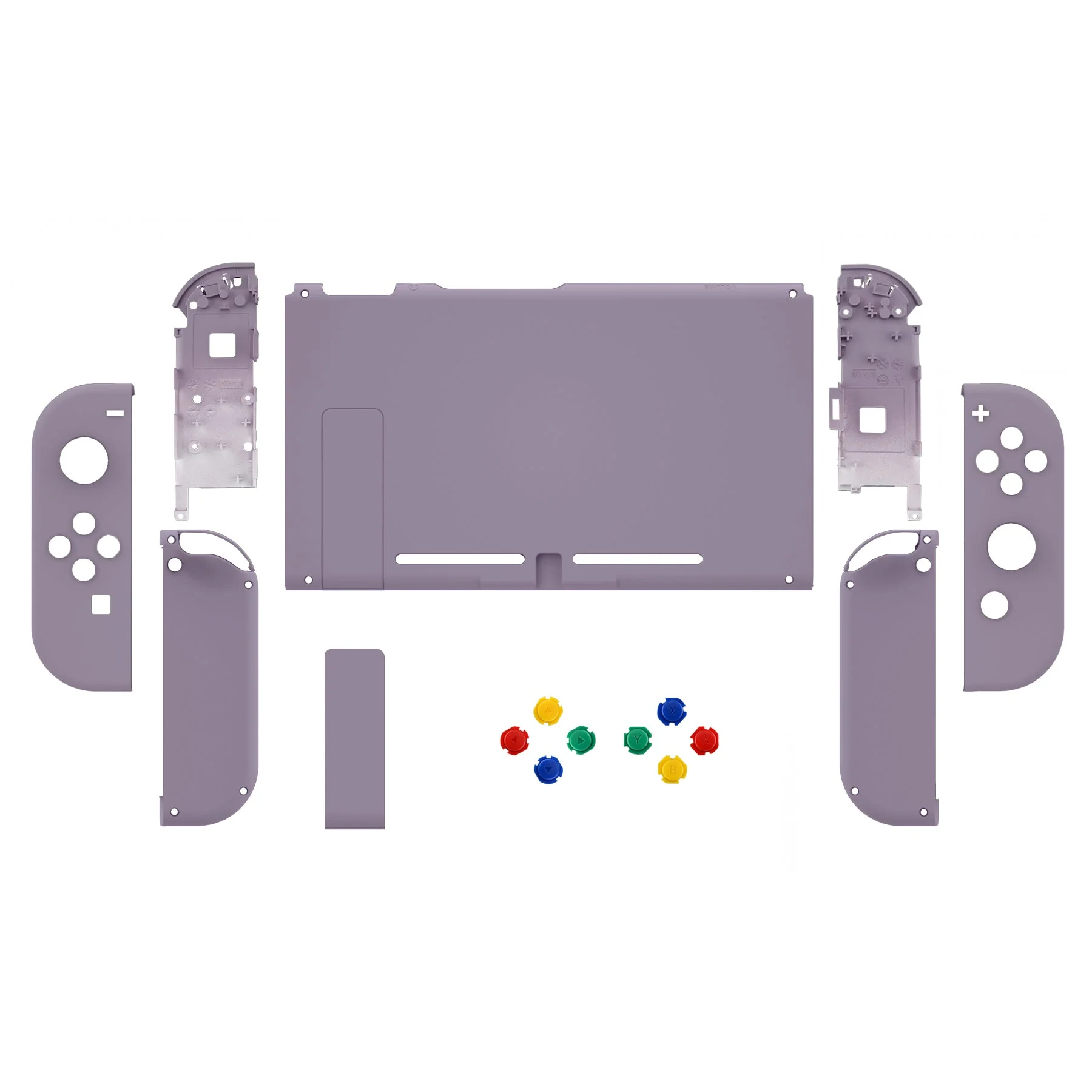 eXtremeRate Replacement Full Set Shells with Buttons for Nintendo Switch - Dark Grayish Violet - Image 2
