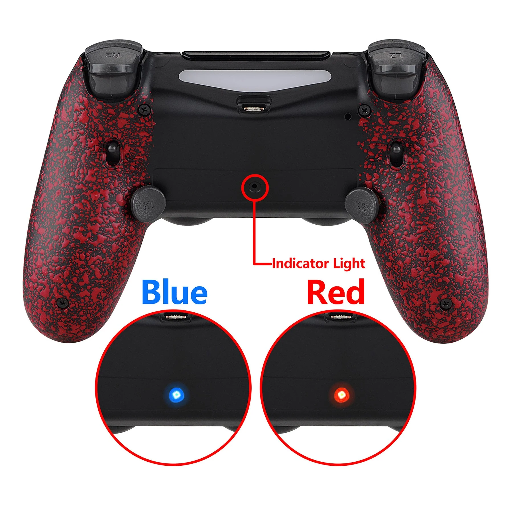 eXtremeRate Dawn 2.0 FlashShot Trigger Stop Remap Kit for PS4 Controller JDM 040/050/055 - Textured Red - Image 8