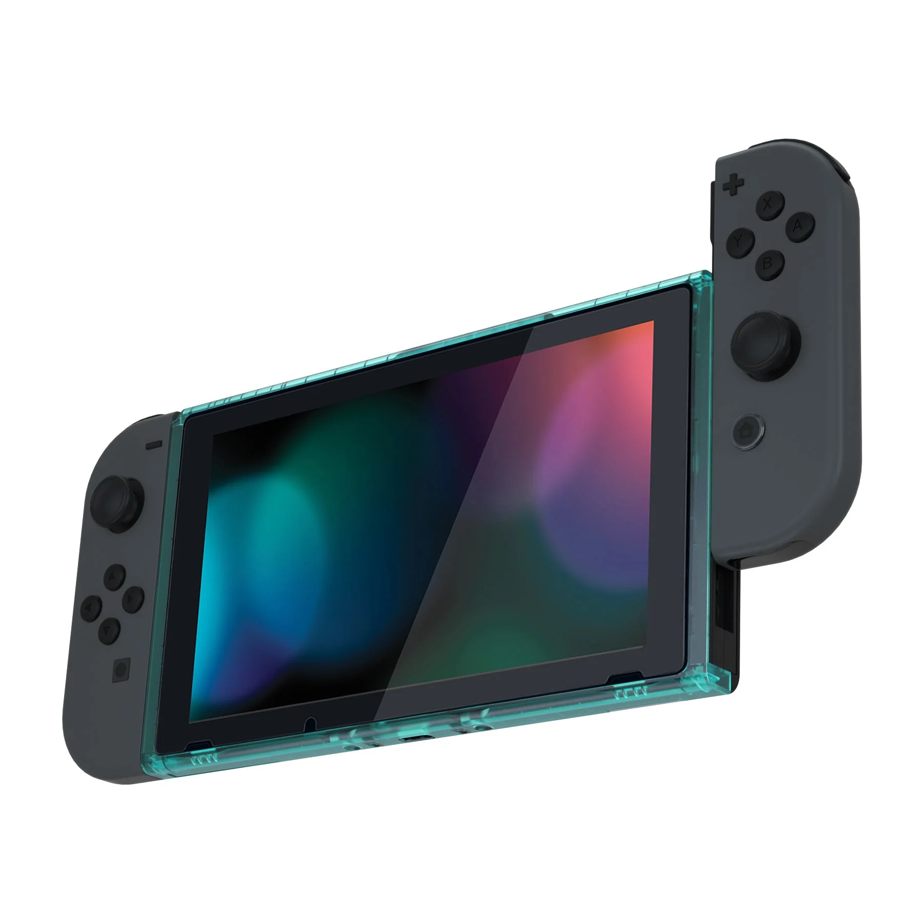 eXtremeRate DIY Replacement Housing Shell Front Frame with Volume Up Down Power Buttons for NS Switch Console - Emerald Green - Image 5