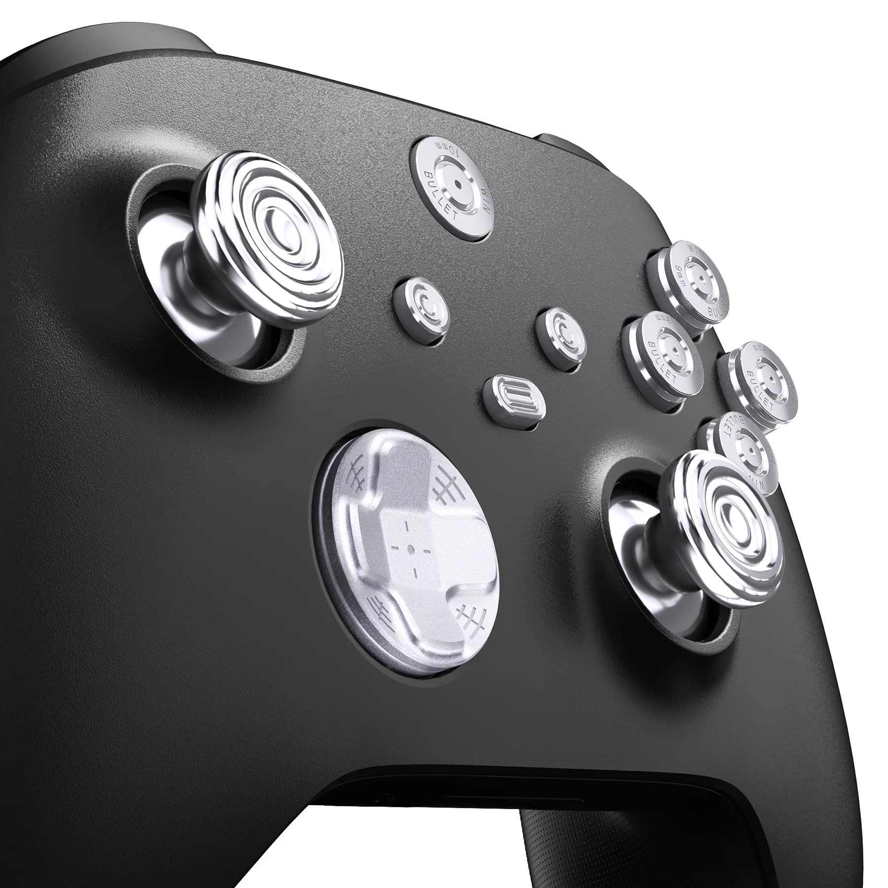 eXtremeRate 11 in 1 Custom Gold Metal Buttons for Xbox Series X/S Controller & Xbox Core Controller - Silver - Image 5