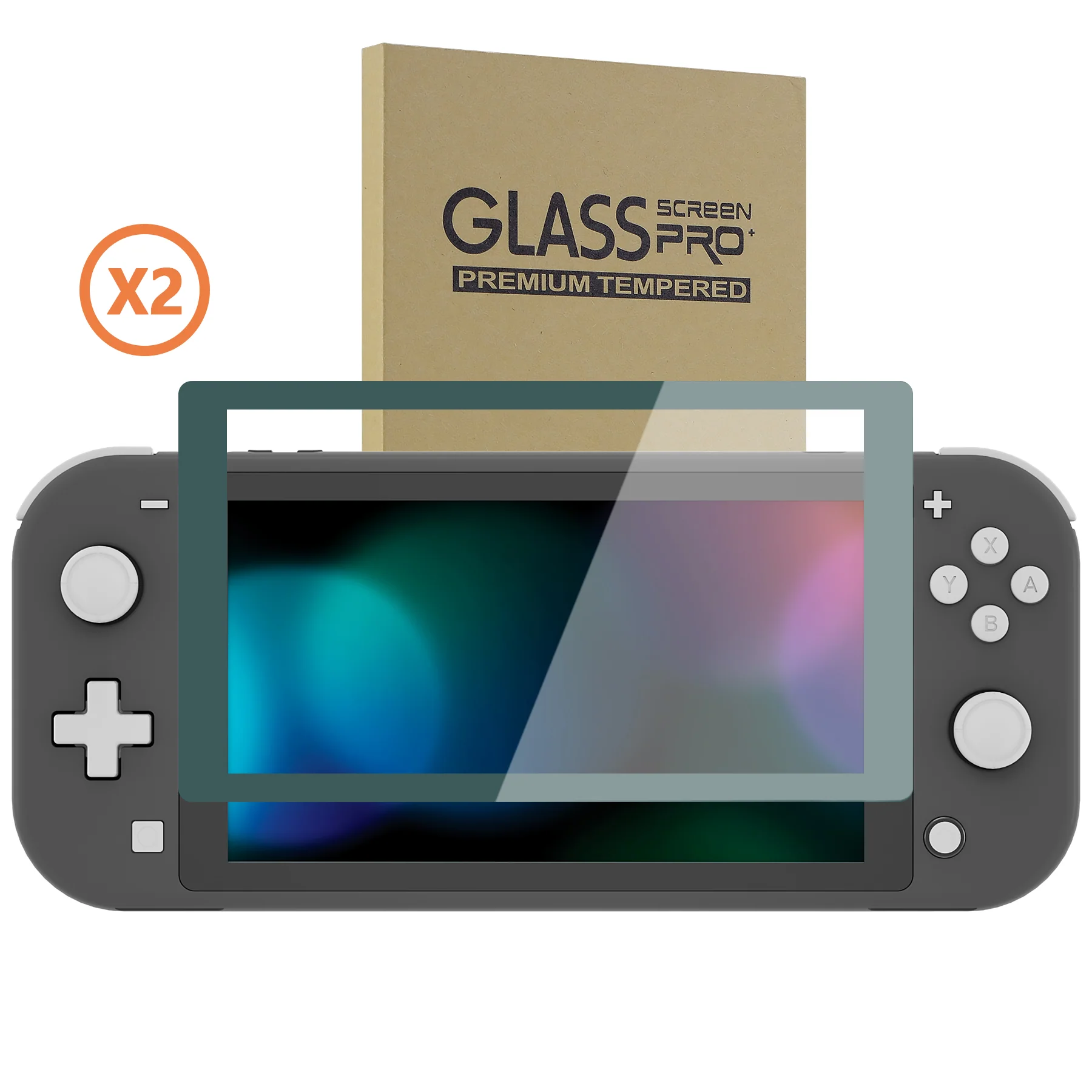 eXtremeRate 2 Pack Anti-Scratch Transparent HD Tempered Glass Screen Protector for Nintendo Switch Lite - Hunter Green - Image 10