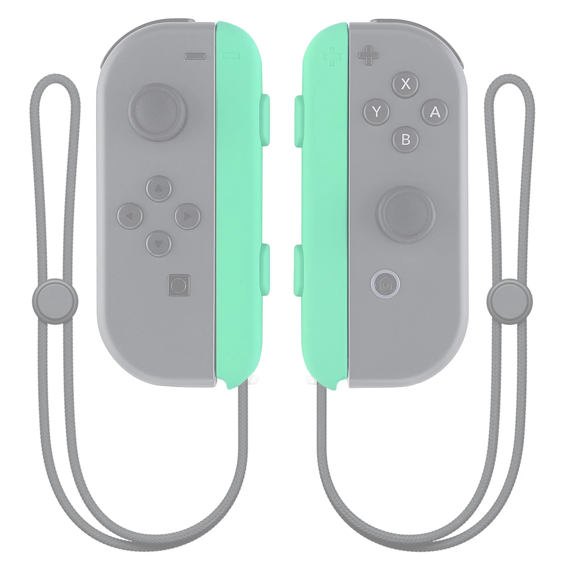 eXtremeRate 2 Pack Custom Replacement shell for Joycon Strap of NS Switch - Mint Green