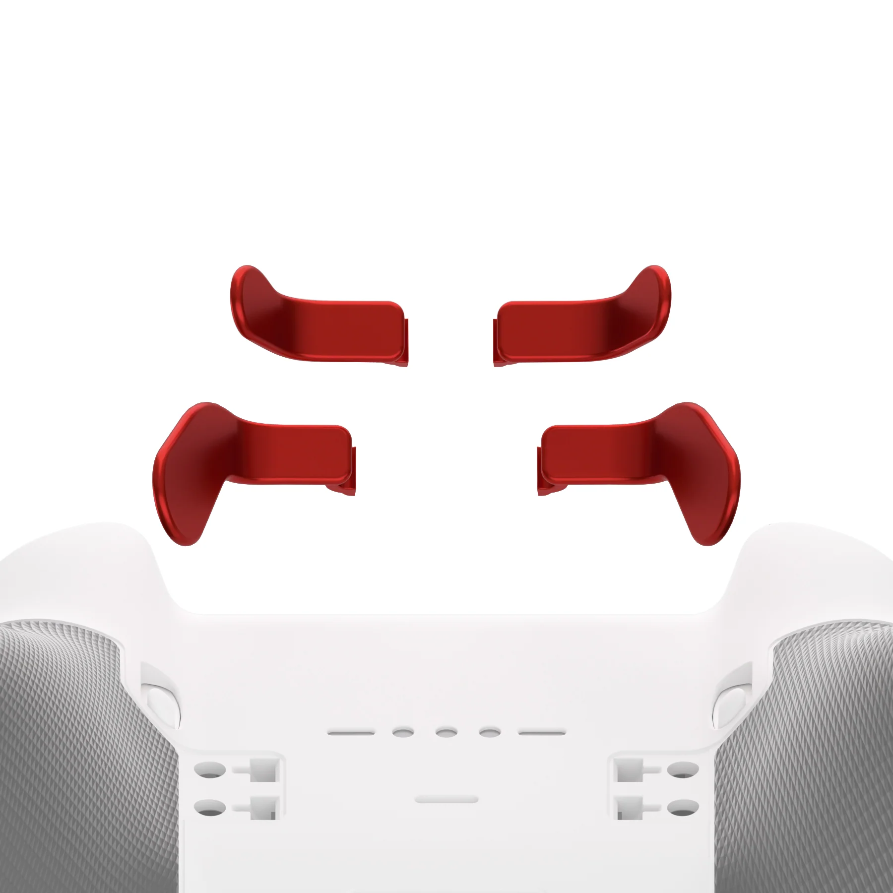 eXtremeRate 4 pcs Replacement Metallic Stainless Steel Paddles for Xbox One Elite & Xbox Elite Series 2 & Elite 2 Core Controller - Scarlet Red