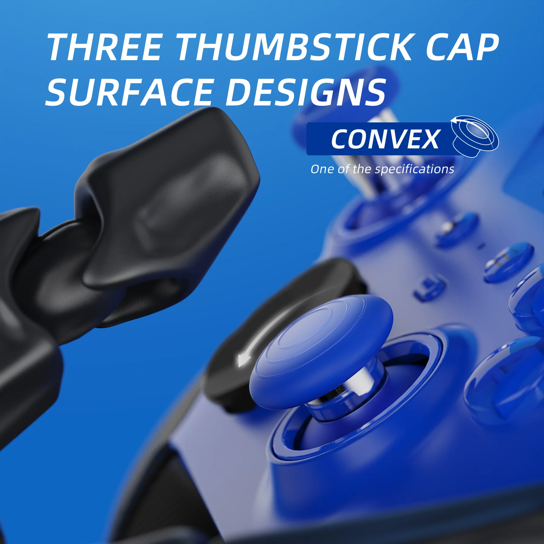 eXtremeRate 6 in 1 Metal Replacement Thumbsticks for Xbox Elite Series 2 & Elite 2 Core Controller (Model 1797) - Blue & Metallic Silver - Image 10