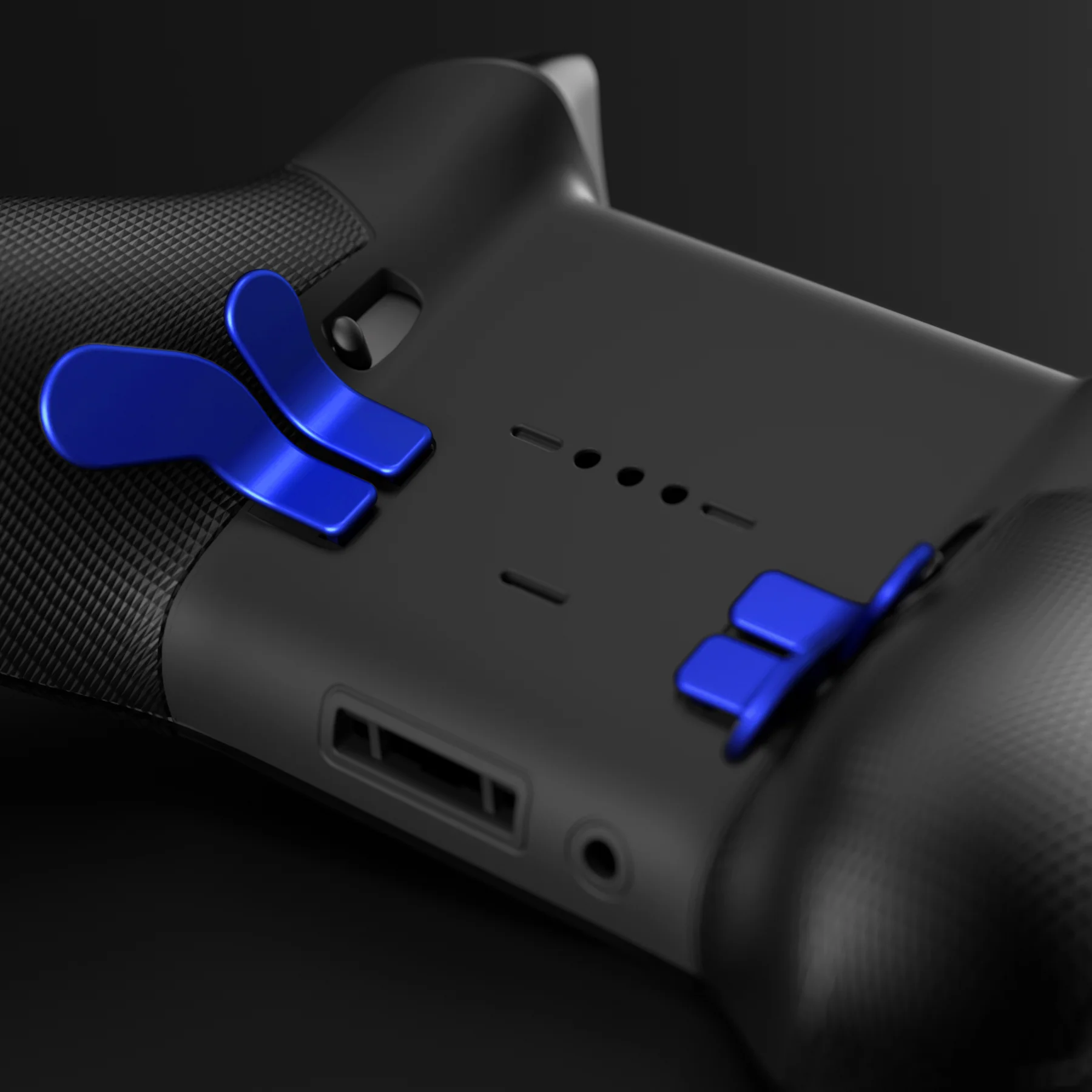 eXtremeRate 6 in 1 Replacement Metallic Magnetic Stainless Steel Back Paddles and D-Pads Kits for Xbox One Elite & Xbox Elite Series 2 & Elite 2 Core Controller - Blue - Image 4
