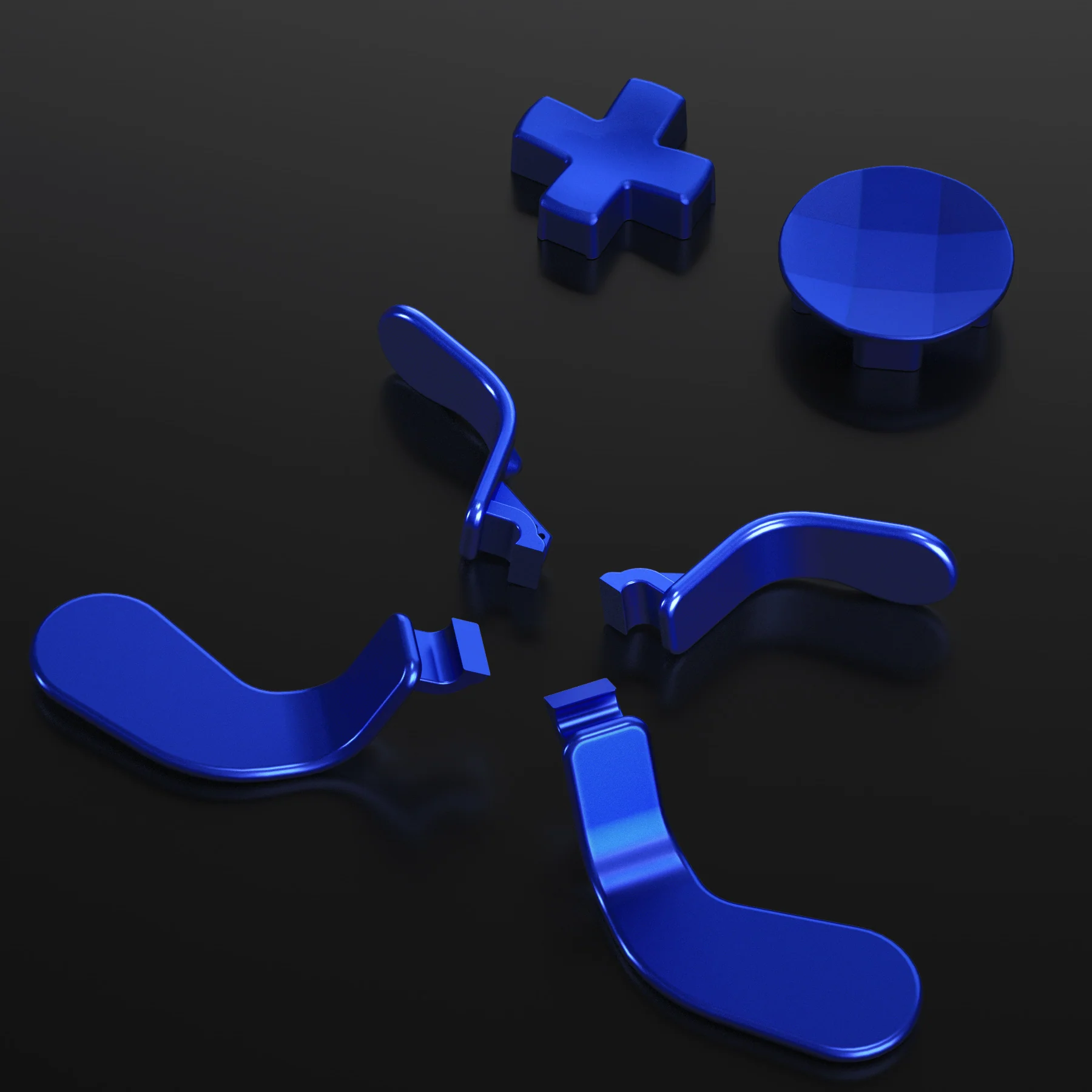 eXtremeRate 6 in 1 Replacement Metallic Magnetic Stainless Steel Back Paddles and D-Pads Kits for Xbox One Elite & Xbox Elite Series 2 & Elite 2 Core Controller - Blue - Image 6