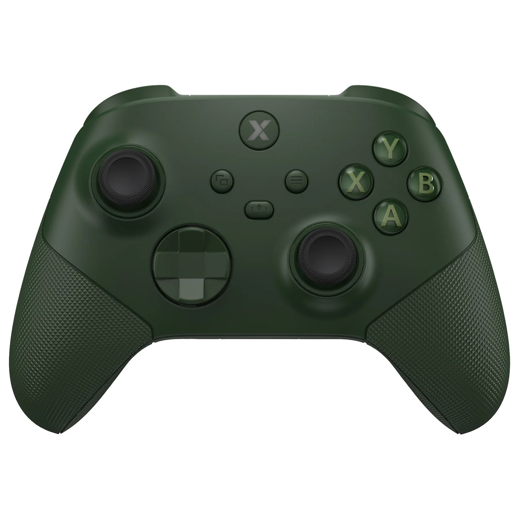 eXtremeRate ASR Version Performance Redesigned Full Set Shell Buttons with Ergonomic Trigger Stop Rubberized Grip for Xbox Series X/S Controller & Xbox Core Controller - Diamond Textured Deep Pine Green - Image 4