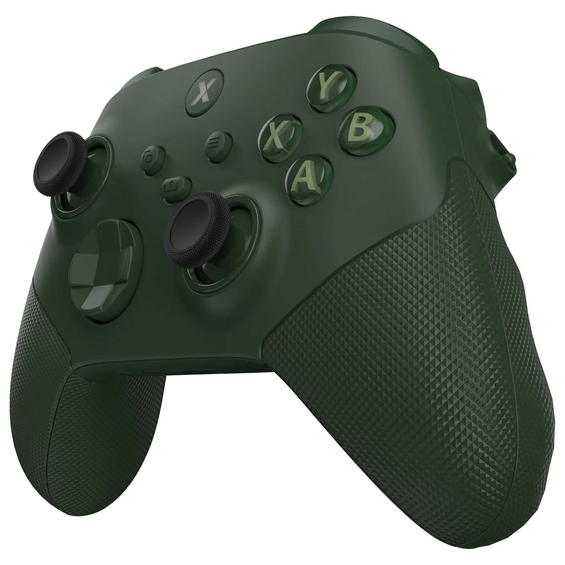 eXtremeRate ASR Version Performance Redesigned Full Set Shell Buttons with Ergonomic Trigger Stop Rubberized Grip for Xbox Series X/S Controller & Xbox Core Controller - Diamond Textured Deep Pine Green - Image 5