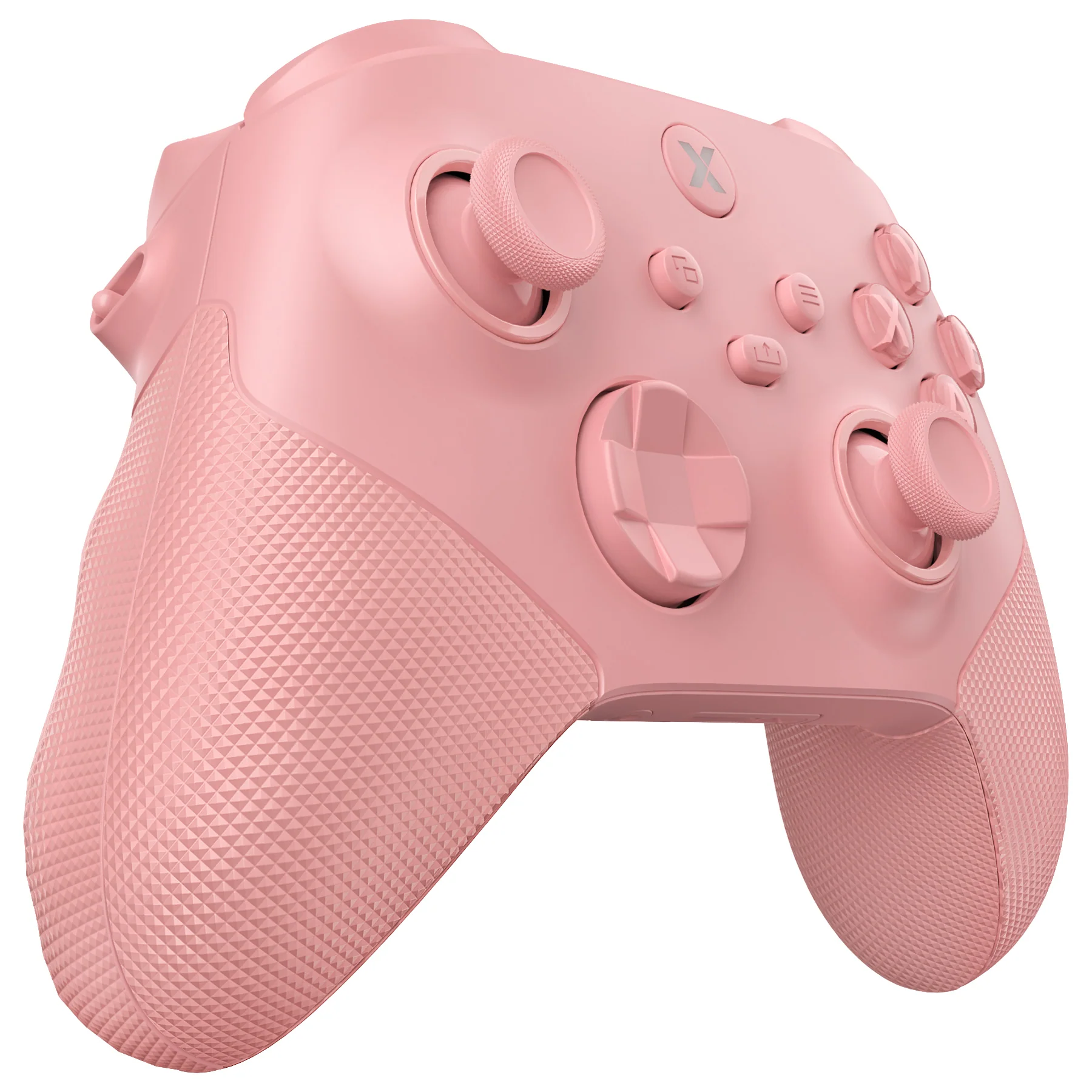 eXtremeRate ASR Version Performance Redesigned Full Set Shell Buttons with Ergonomic Trigger Stop Rubberized Grip for Xbox Series X/S Controller & Xbox Core Controller - Diamond Textured Pale Red - Image 6