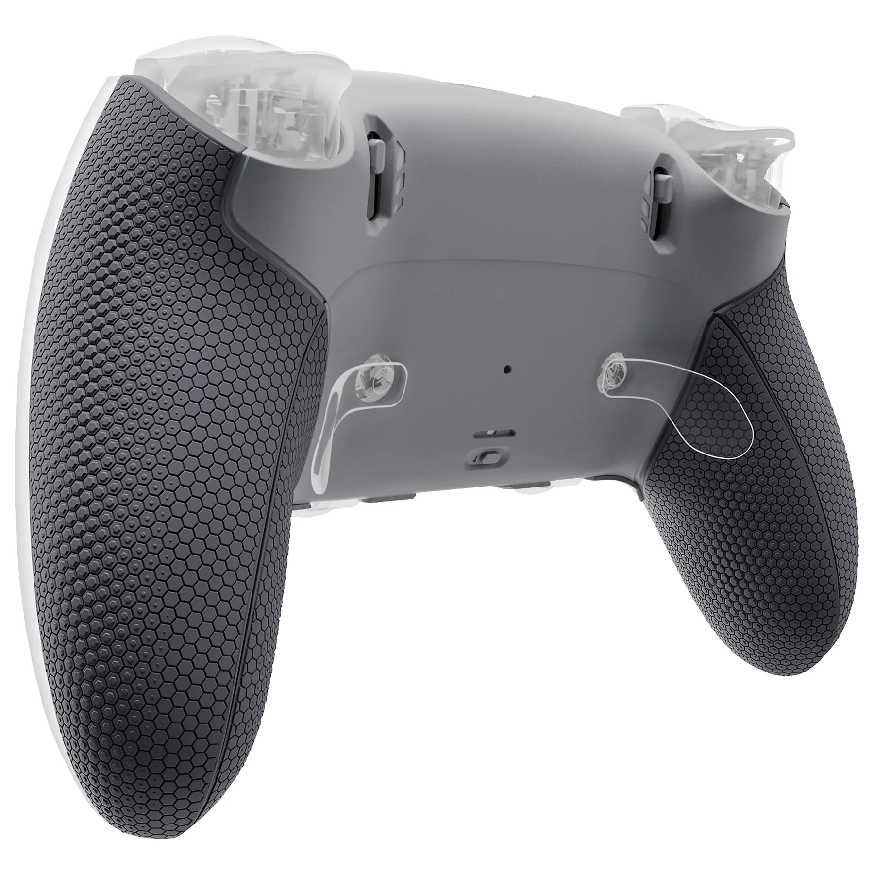 eXtremeRate Beyond-ARC Bottom Shell Kit with Rubberised Grip for PS5 Edge Controller - New Hope Gray & Classic Gray - Image 4