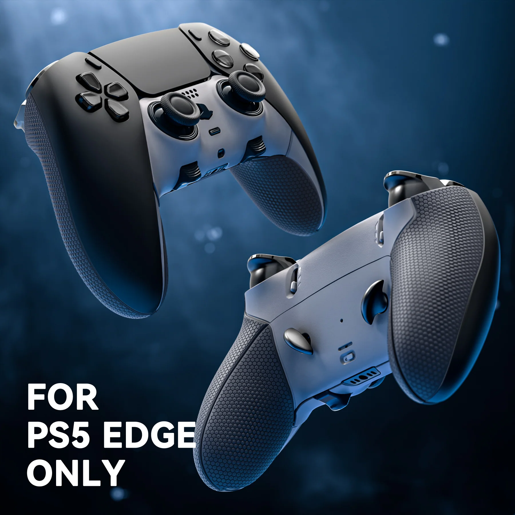 eXtremeRate Beyond-ARC Bottom Shell Kit with Rubberised Grip for PS5 Edge Controller - New Hope Gray & Classic Gray - Image 5