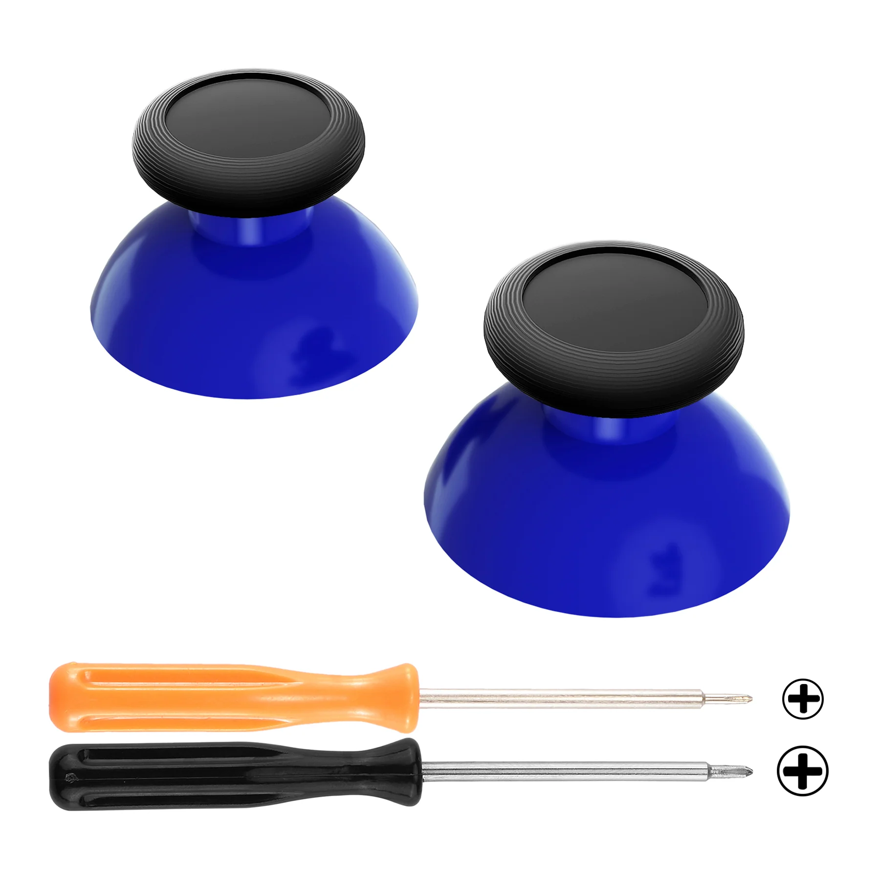 eXtremeRate Replacement Dual-color 3D Joystick Thumbsticks for Nintendo Switch Pro Controller - Blue & Black