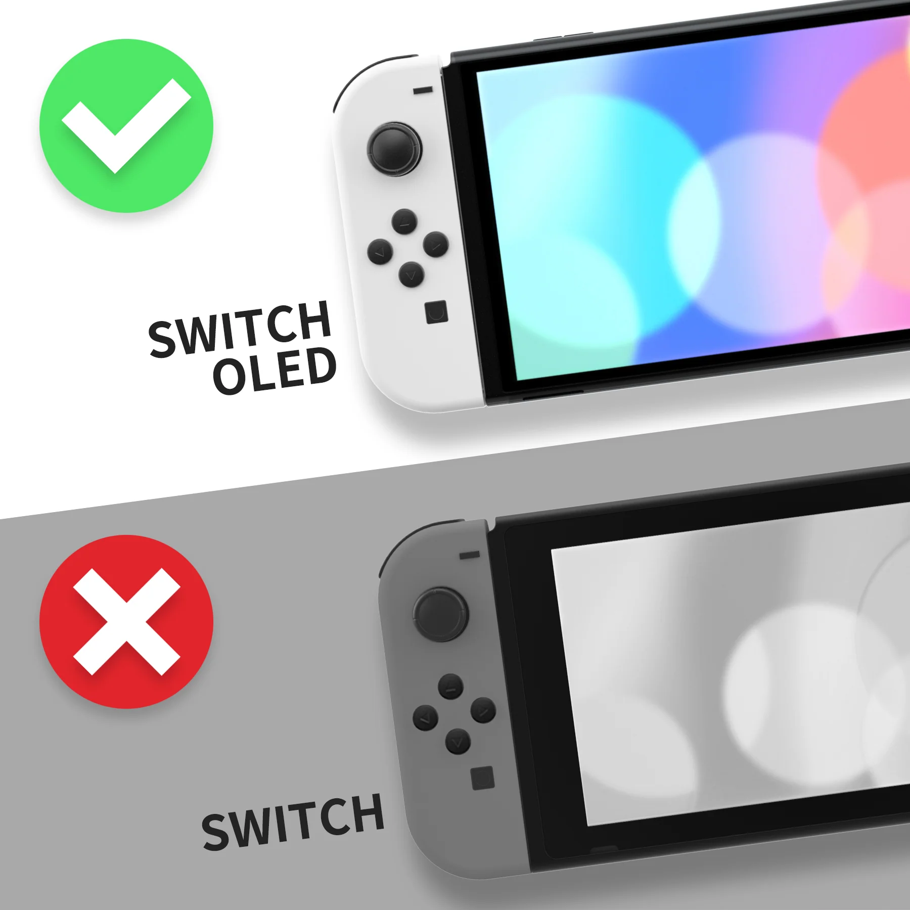eXtremeRate Custom Replacement Full Set Shell with Buttons for Nintendo Switch OLED - Classic SwitchCube Style - Image 3