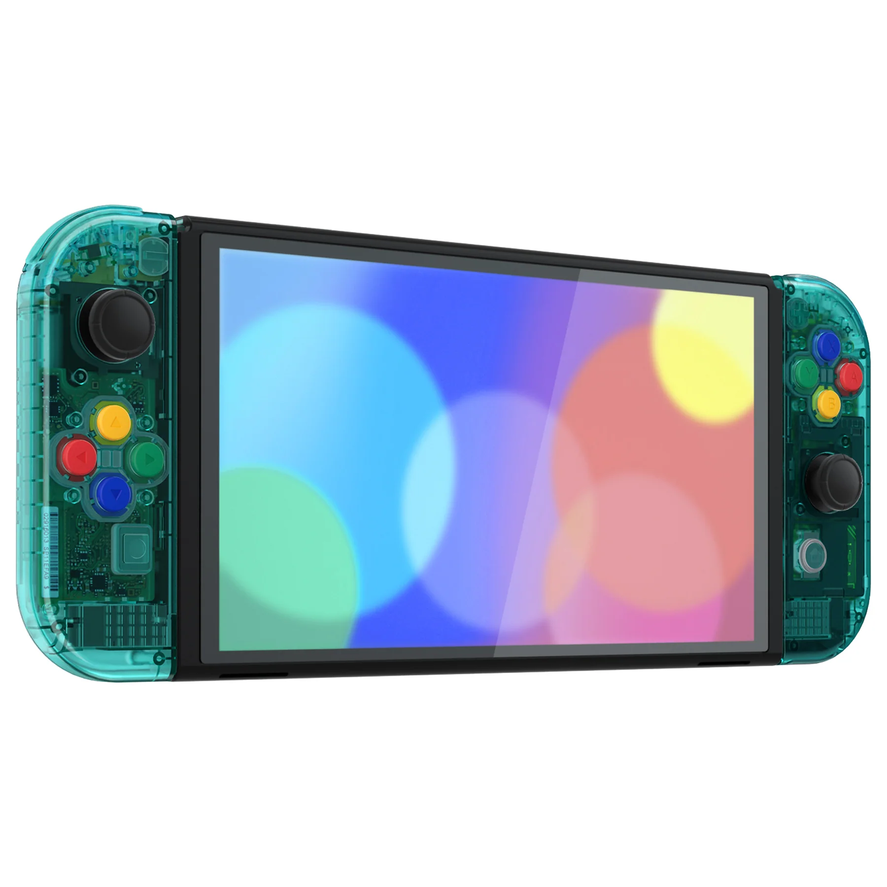 eXtremeRate Custom Replacement Full Set Shell with Buttons for Nintendo Switch OLED - Crystal Emerald Green - Image 6