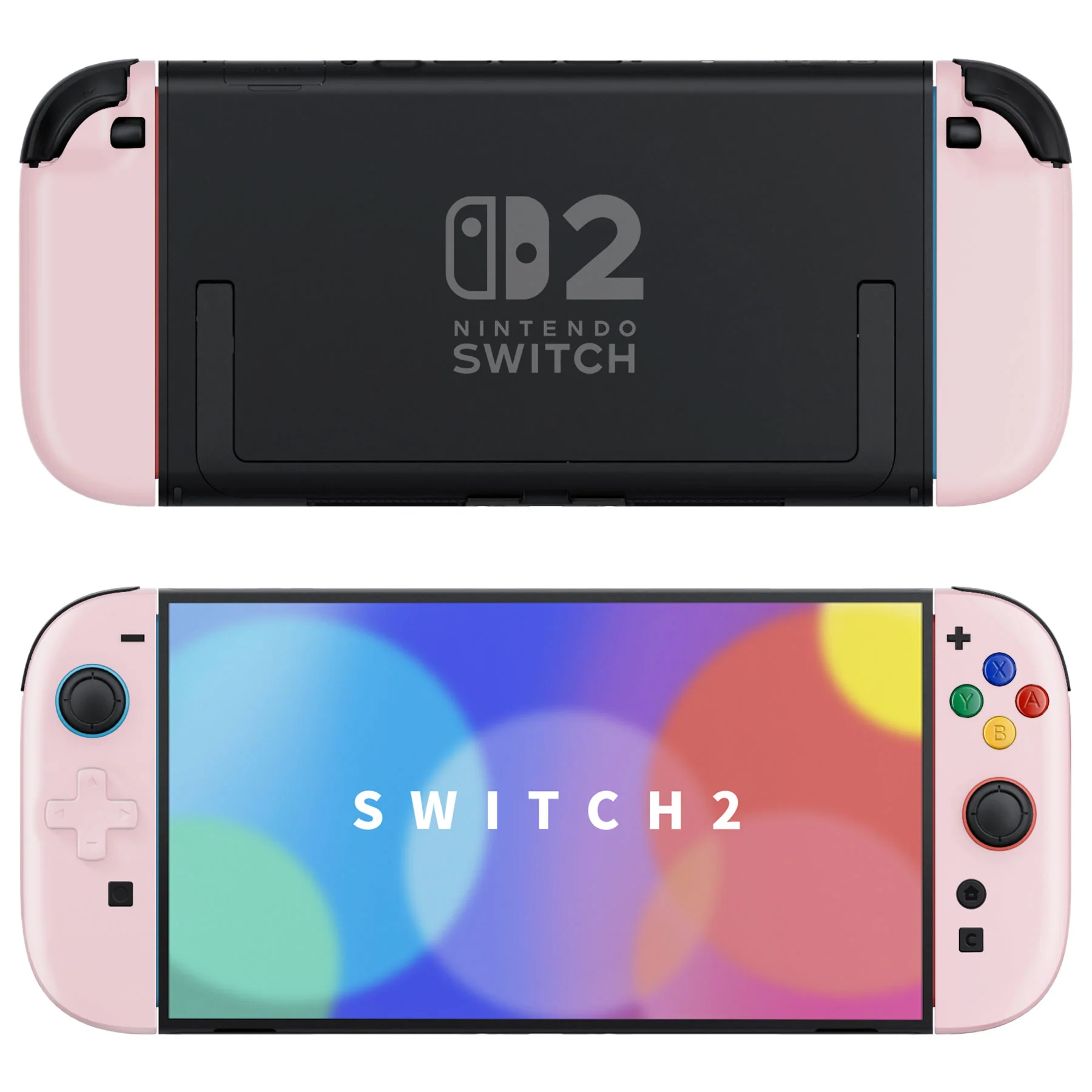 eXtremeRate D-Pad Version Replacement Full Set Shell Case with Buttons for Joycon 2 of Nintendo Switch 2 - Deluxe Version - Cherry Blossoms Pink - Image 4