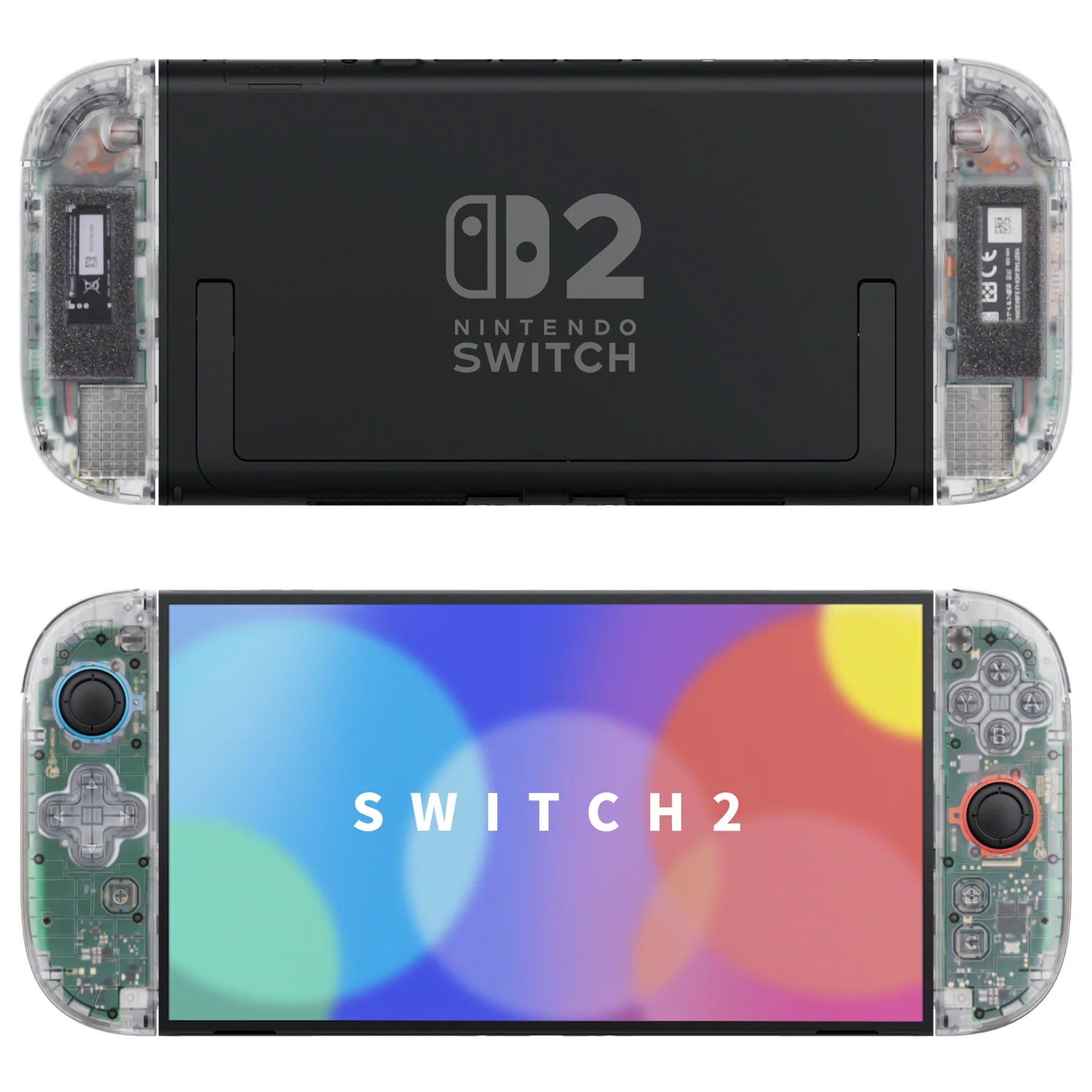 eXtremeRate D-Pad Version Replacement Full Set Shell Case with Buttons for Joycon 2 of Nintendo Switch 2 - Deluxe Version - Clear - Image 4