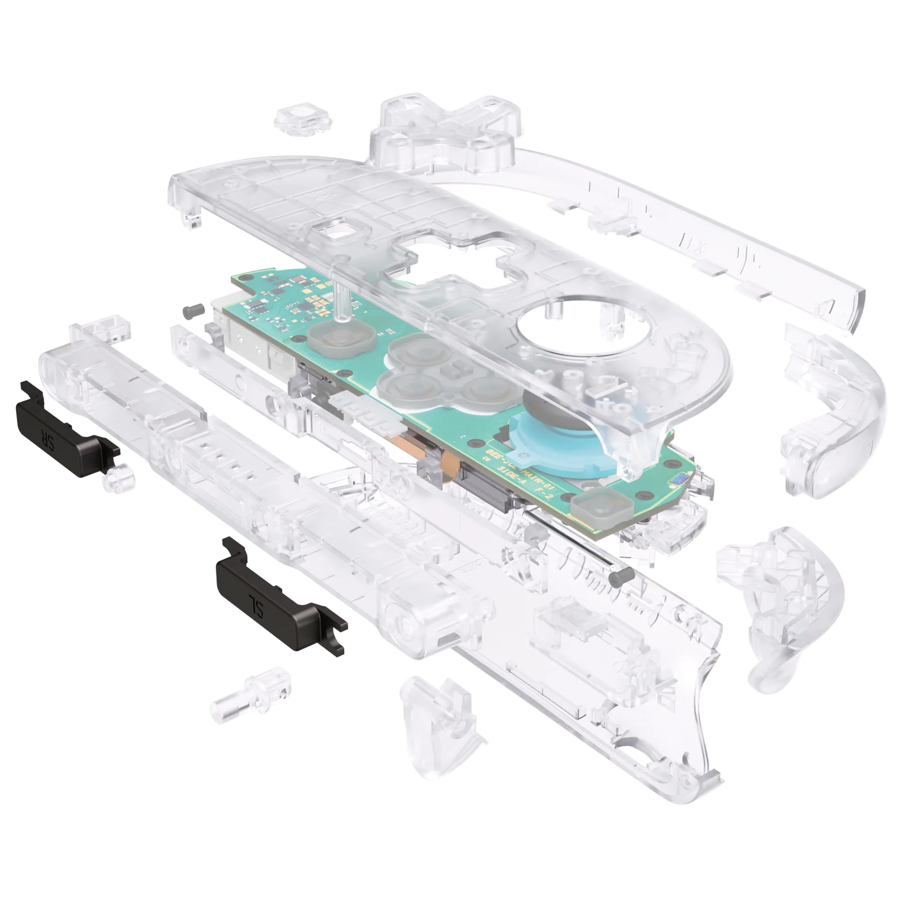 eXtremeRate D-Pad Version Replacement Full Set Shell Case with Buttons for Joycon 2 of Nintendo Switch 2 - Deluxe Version - Clear - Image 6