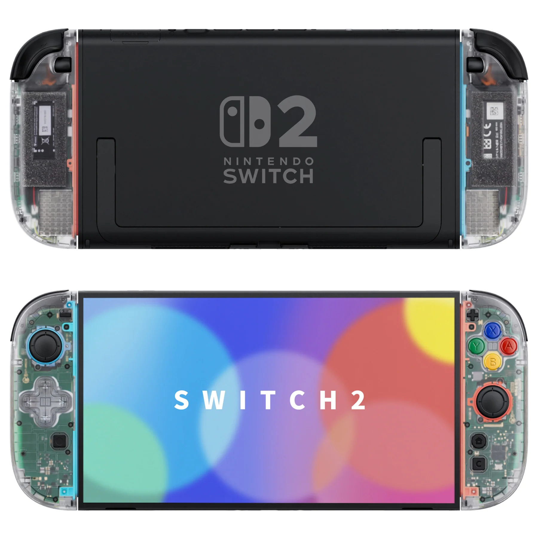 eXtremeRate D-Pad Version Replacement Full Set Shell Case with Buttons for Joycon 2 of Nintendo Switch 2 - Essence Version - Clear - Image 4