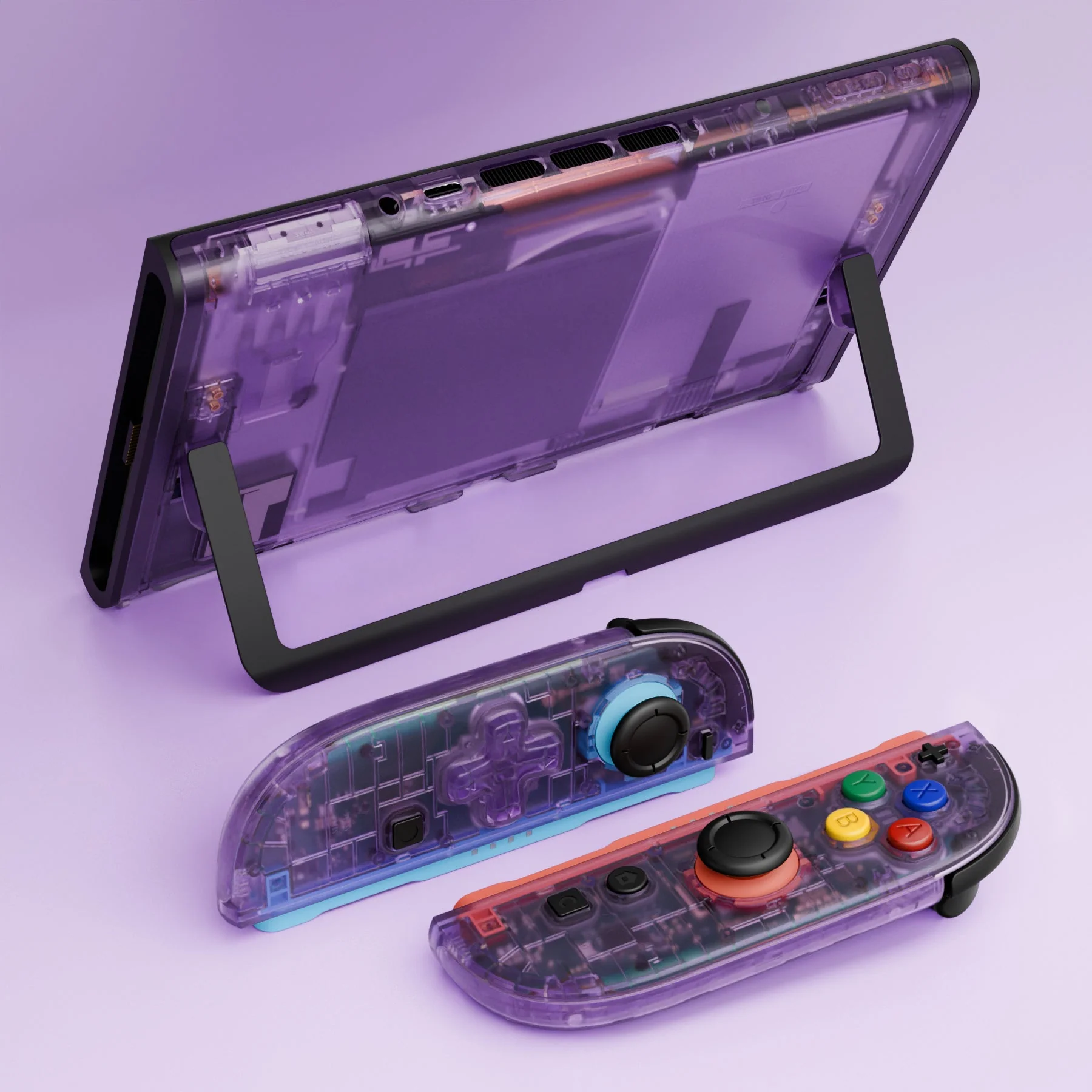 eXtremeRate D-Pad Version Replacement Full Set Shells with Buttons for Nintendo Switch 2 - Essence Version - Clear Atomic Purple - Image 13