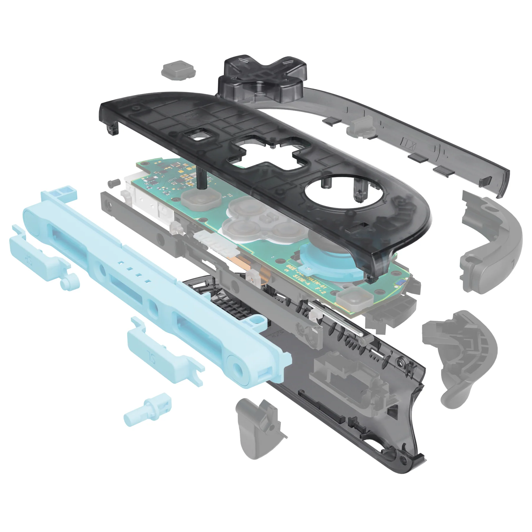 eXtremeRate D-Pad Version Replacement Full Set Shells with Buttons for Nintendo Switch 2 - Essence Version - Clear Slate Black - Image 9