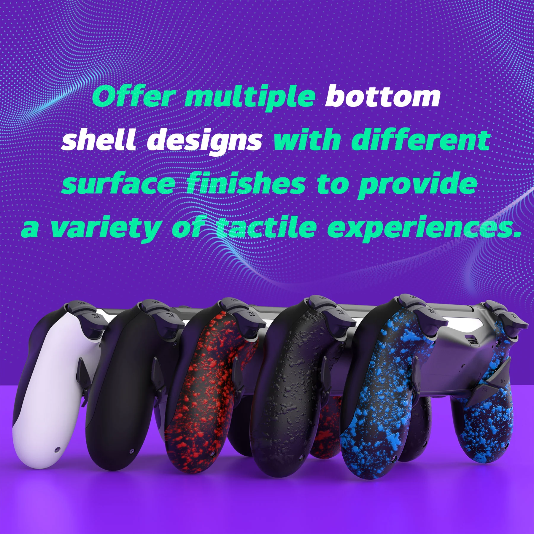 eXtremeRate Dawn Type-C Version Remap Kit for PS4 Slim Pro Controller JDM-040/050/055 - Textured Black - Image 4