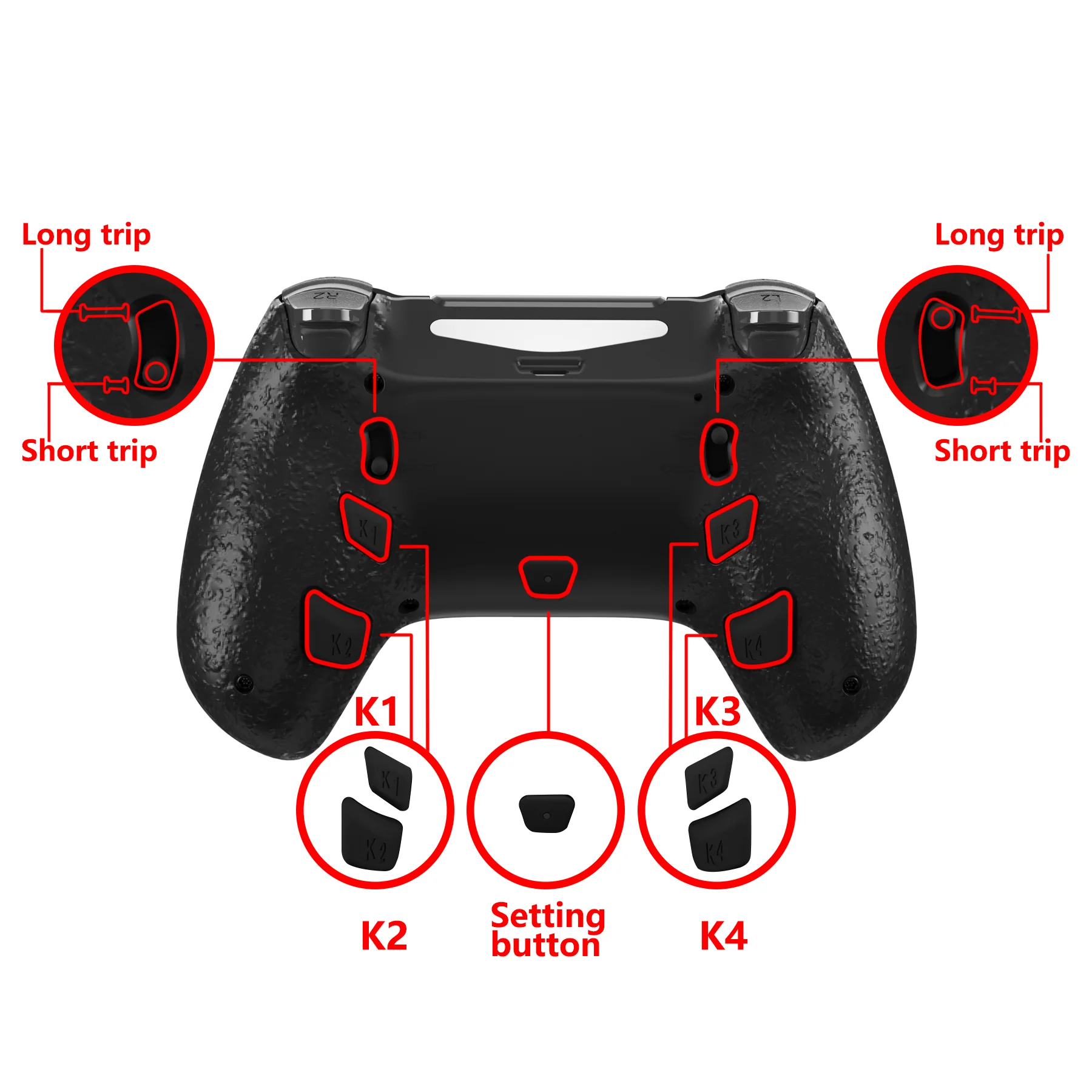 eXtremeRate DECADE Tournament Controller (DTC) Upgrade Kit for PS4 Controller JDM-040/050/055 - Clown HAHAHA - Image 4