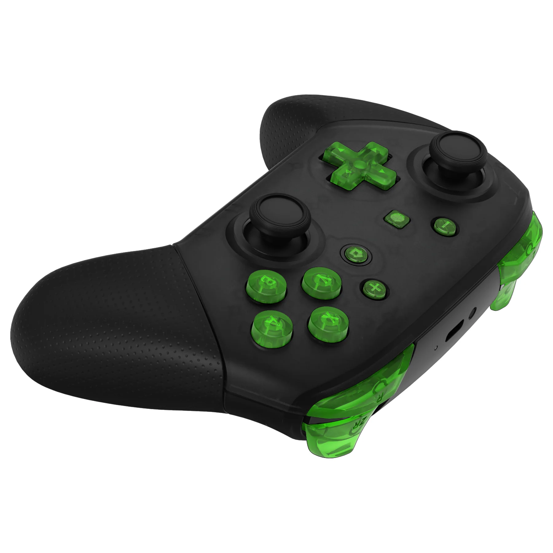 eXtremeRate DIY Replacement Full Set Buttons for Nintendo Switch Pro Controller - Clear Green - Image 6