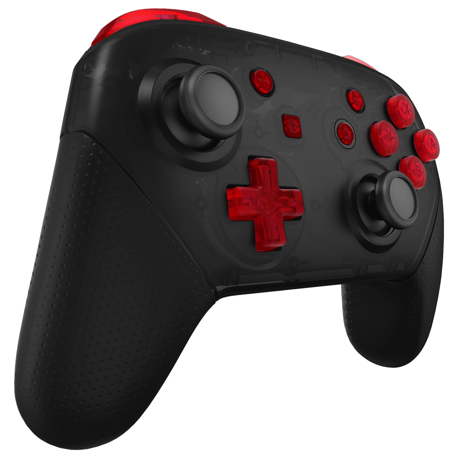 eXtremeRate DIY Replacement Full Set Buttons for Nintendo Switch Pro Controller - Clear Red - Image 5