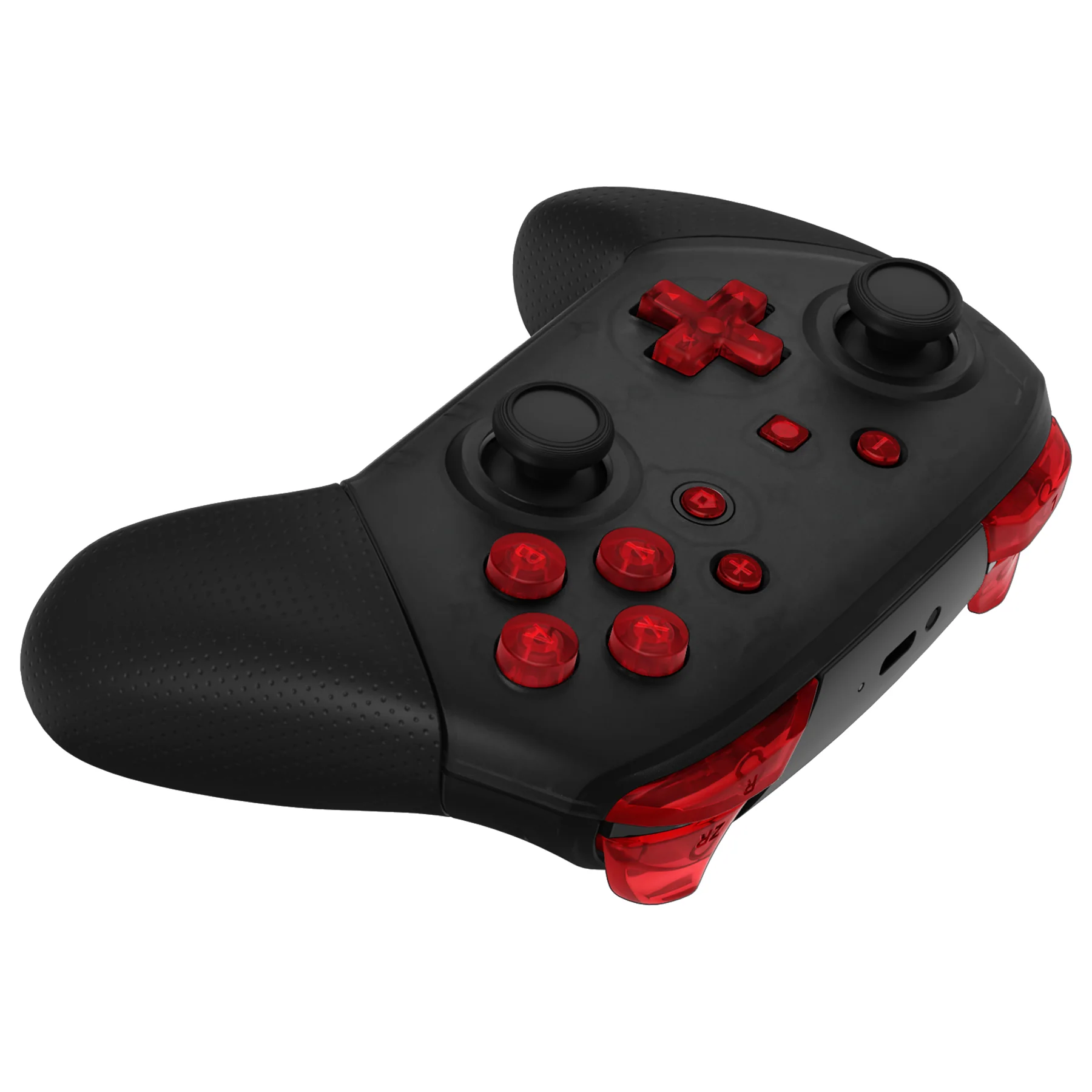 eXtremeRate DIY Replacement Full Set Buttons for Nintendo Switch Pro Controller - Clear Red - Image 6
