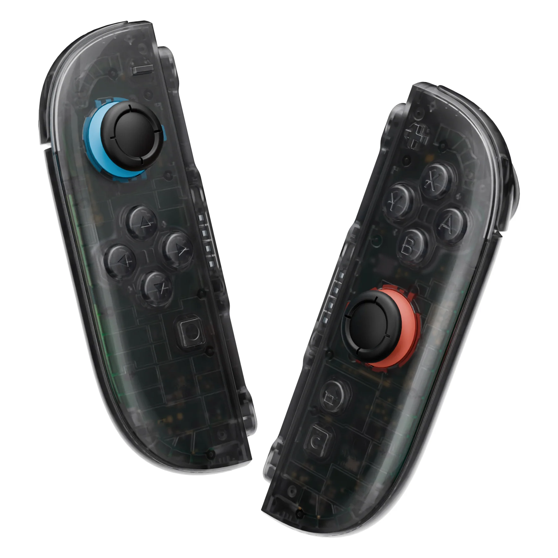 eXtremeRate DIY Replacement Full Set Shell Case with Buttons for Joycon 2 of Nintendo Switch 2 - Deluxe Version - Clear Slate Black - Image 5
