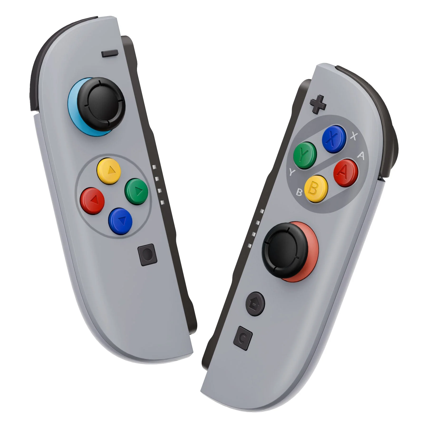 eXtremeRate DIY Replacement Full Set Shell Case with Buttons for Joycon 2 of Nintendo Switch 2 - Deluxe Version - SFC SNES Classic EU Style - Image 4