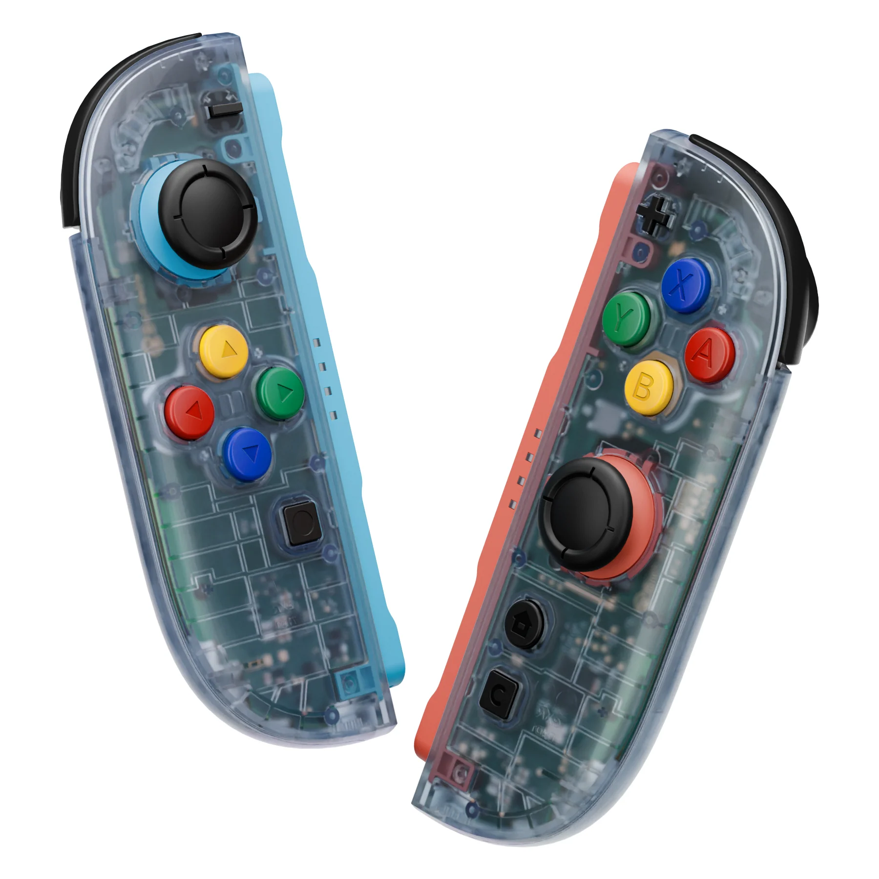 eXtremeRate DIY Replacement Full Set Shell Case with Buttons for Joycon 2 of Nintendo Switch 2 - Essence Version - Clear Glacier Blue - Image 5