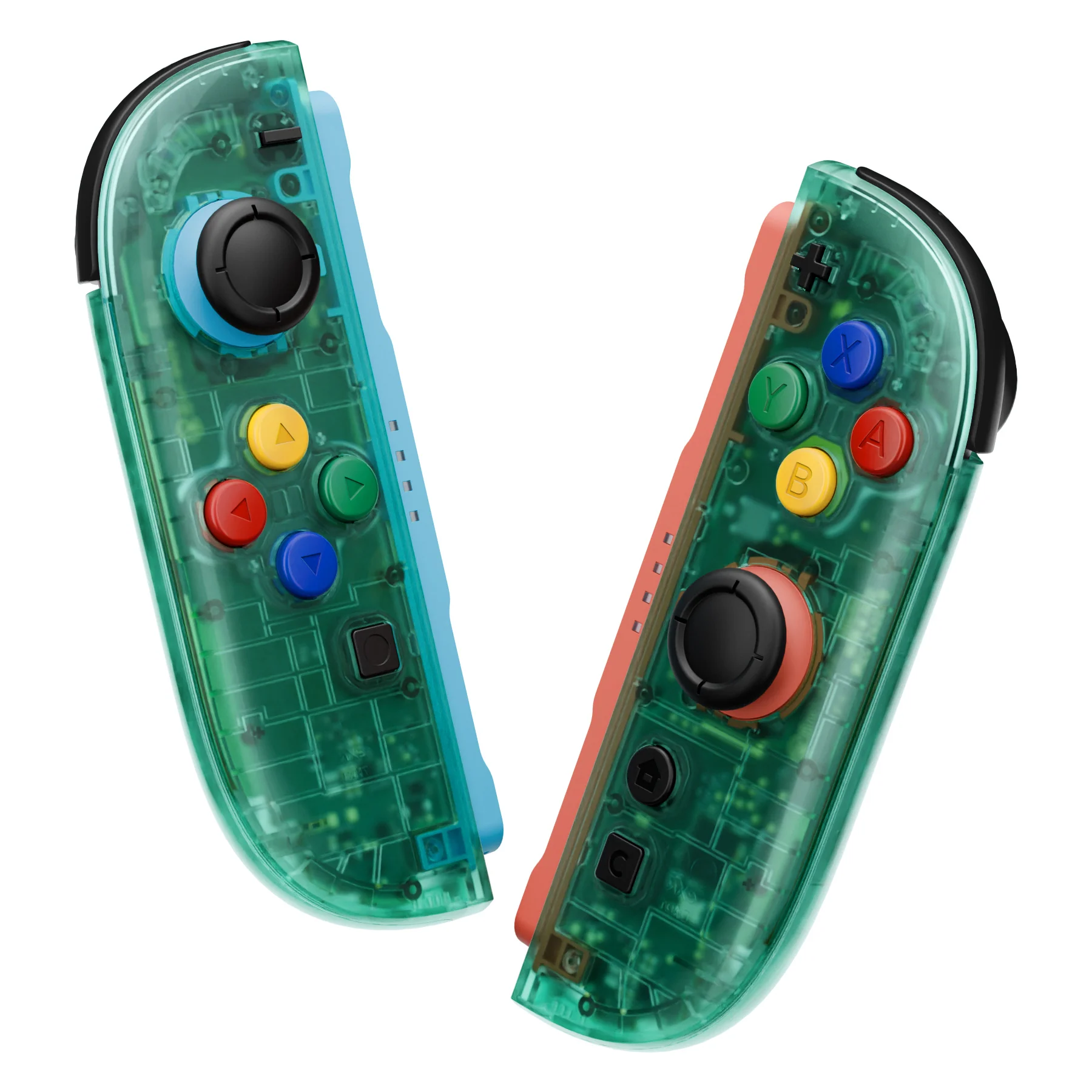 eXtremeRate DIY Replacement Full Set Shell Case with Buttons for Joycon 2 of Nintendo Switch 2 - Essence Version - Emerald Green - Image 5